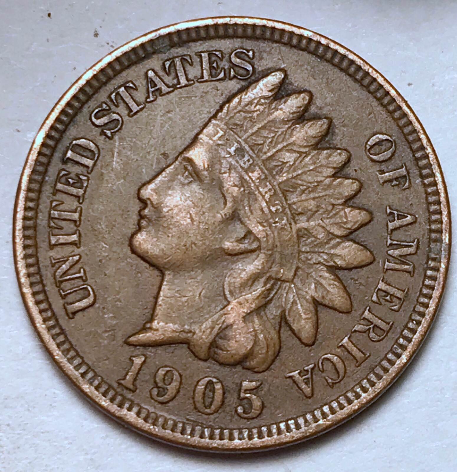 1905 Indian Head Cent Penny FULL LIBERTY VF / XF FREE SHIPPING