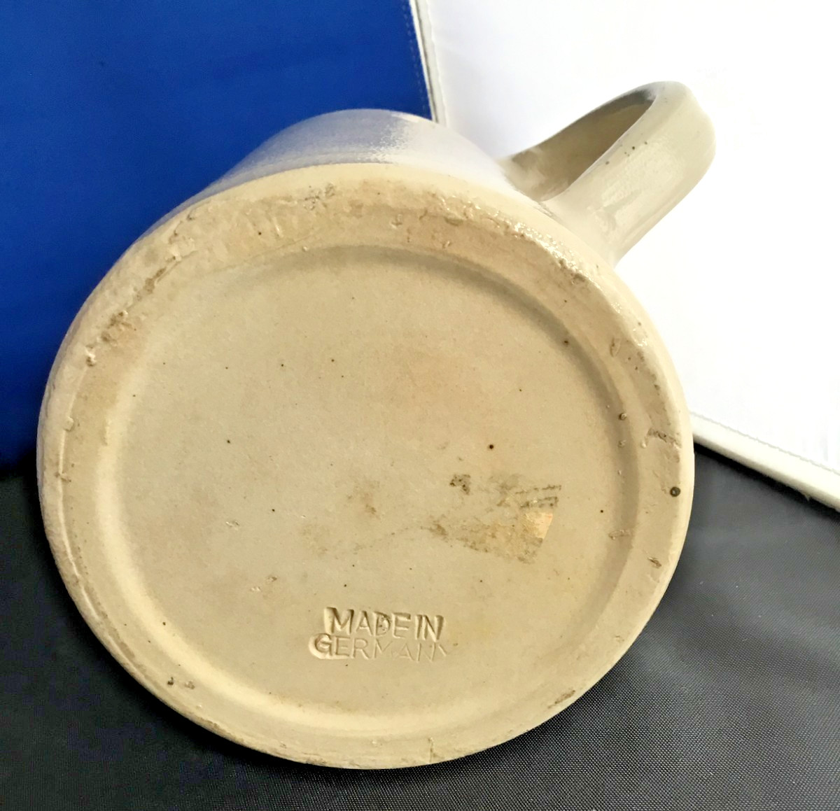 German HB Stoneware Beer Stein Mug 1 Liter 