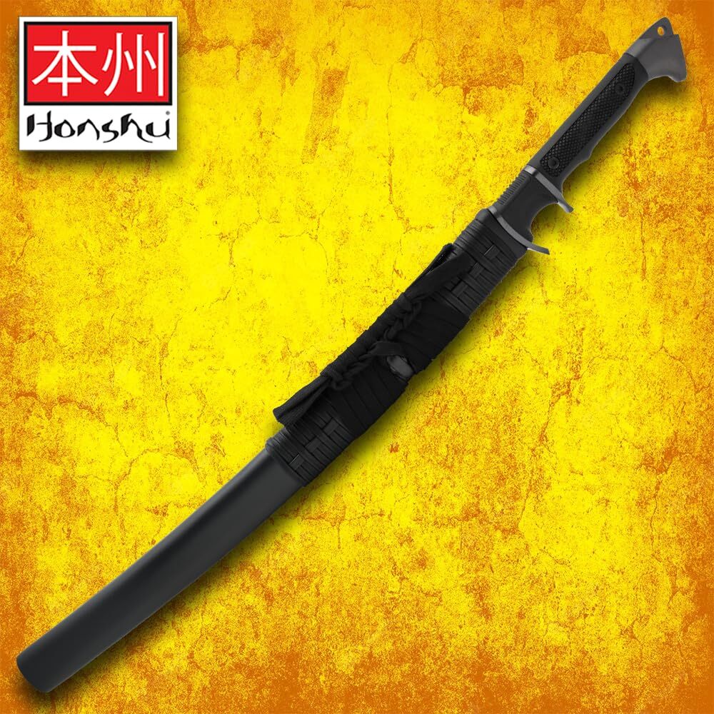 Honshu Battle Ready Tactical Wakizashi Sword | Sharp Damascus Steel Blade