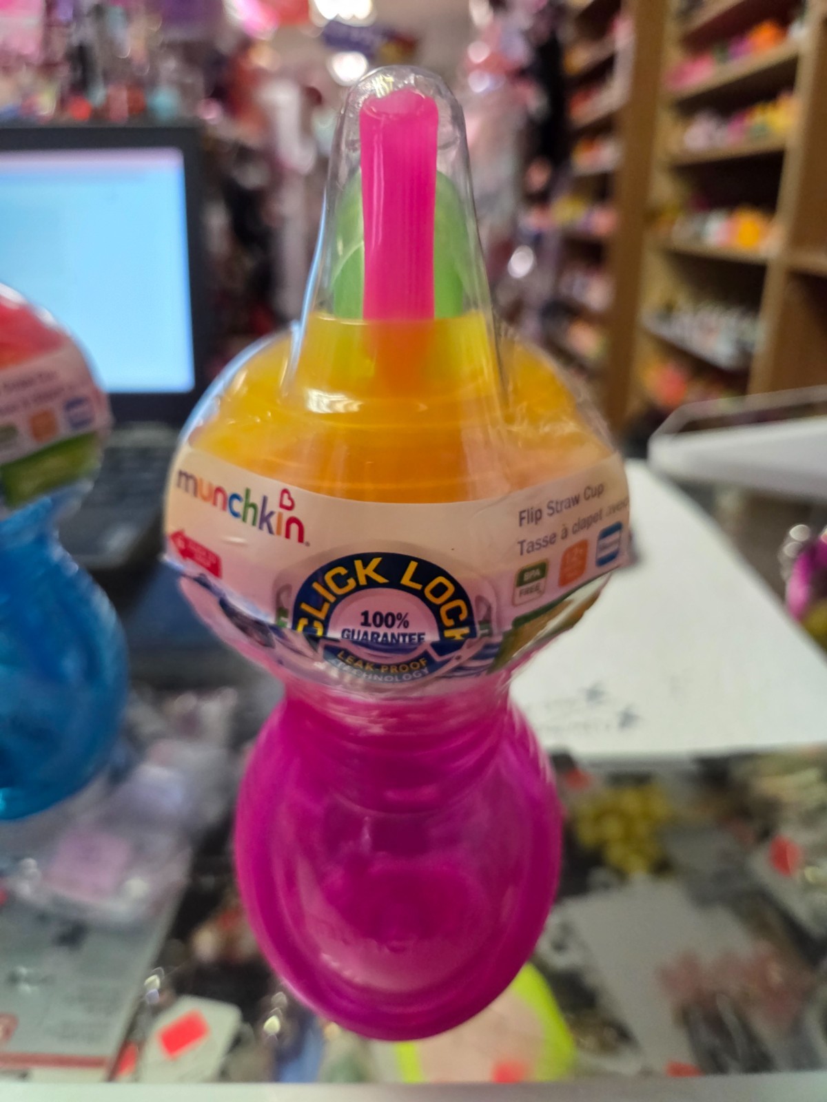 Munchkin Click Lock 9oz Flip Straw Cup Leak Proof Technology