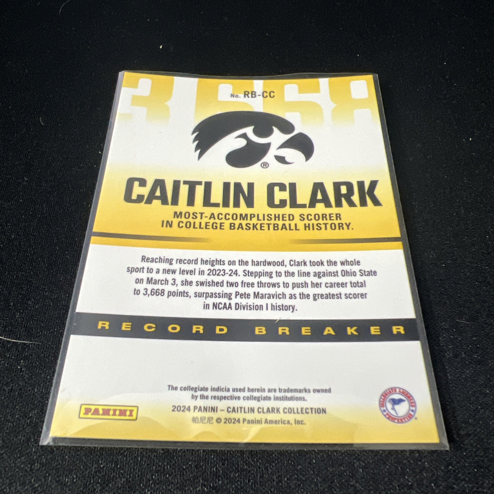 2024 Panini Caitlin Clark Collection Complete Set & Record Breaker (51 Cards)