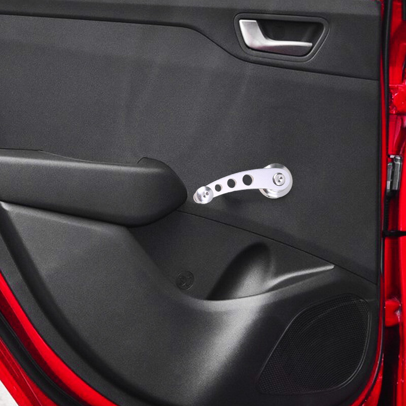 2x Billet Aluminum Window Crank Handle Chrome For Hot Rod Chevy Ford Chrysler US