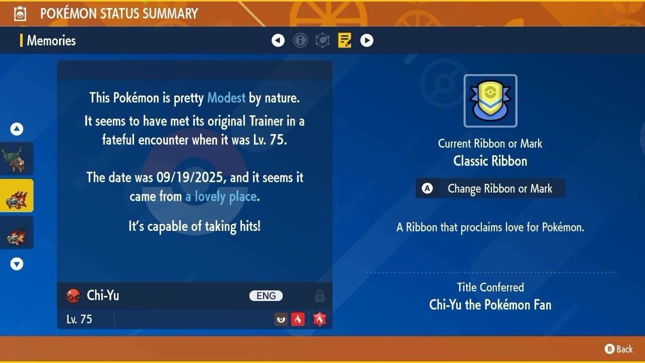 Chi-Yu Shiny Event September 2025 Untouched IV Legit Pokémon Scarlet Violet