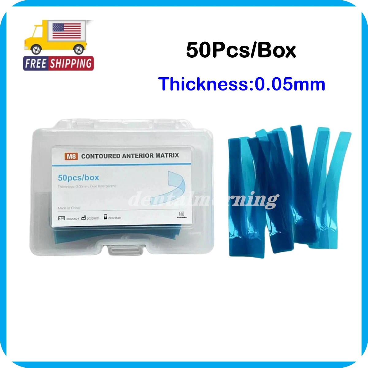 Dental Contoured Anterior Matrix Bands Teeth Restoration Strip Twin Matrices