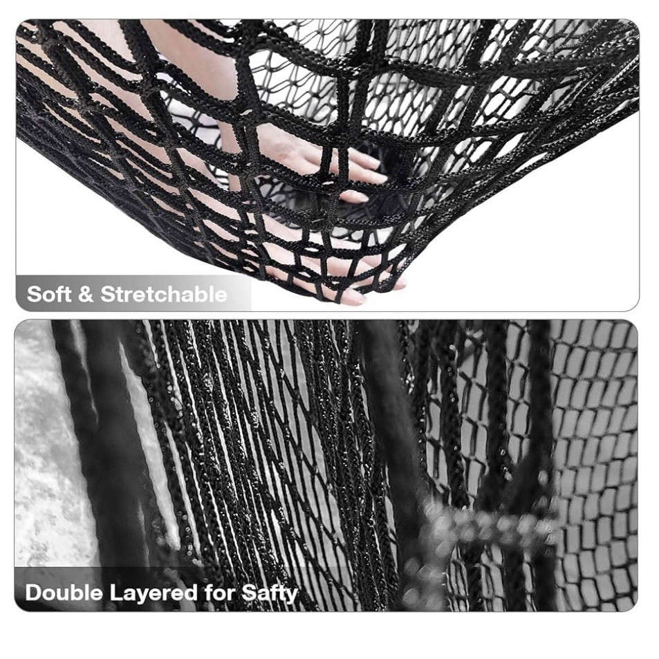 Jalunth Kids Playground Play Safety Net - Climbing Cargo Net (6.5' X 9.8')