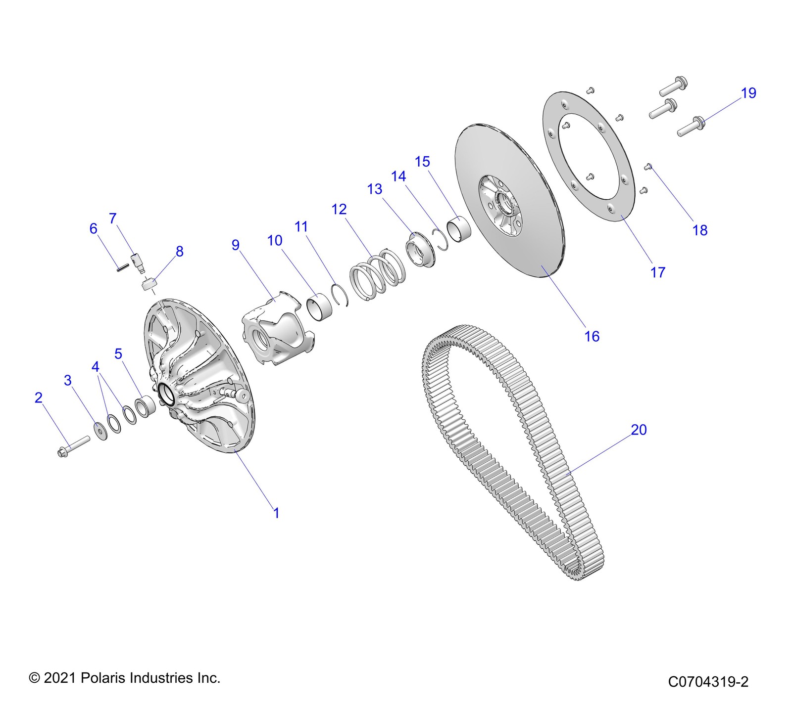 Polaris Internal Snap Ring, 39x1.5, for RANGER Models, Genuine OEM - 7710934