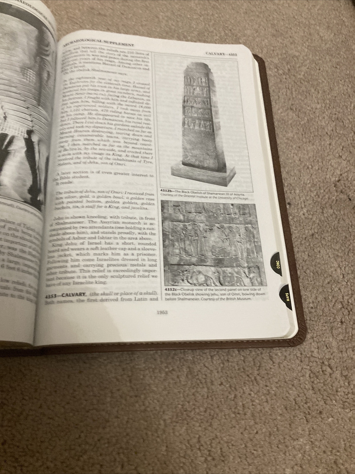 ESV THOMPSON CHAIN REFERENCE BIBLE RED LETTER THUMB INDEXED BROWN LEATHER SOFT