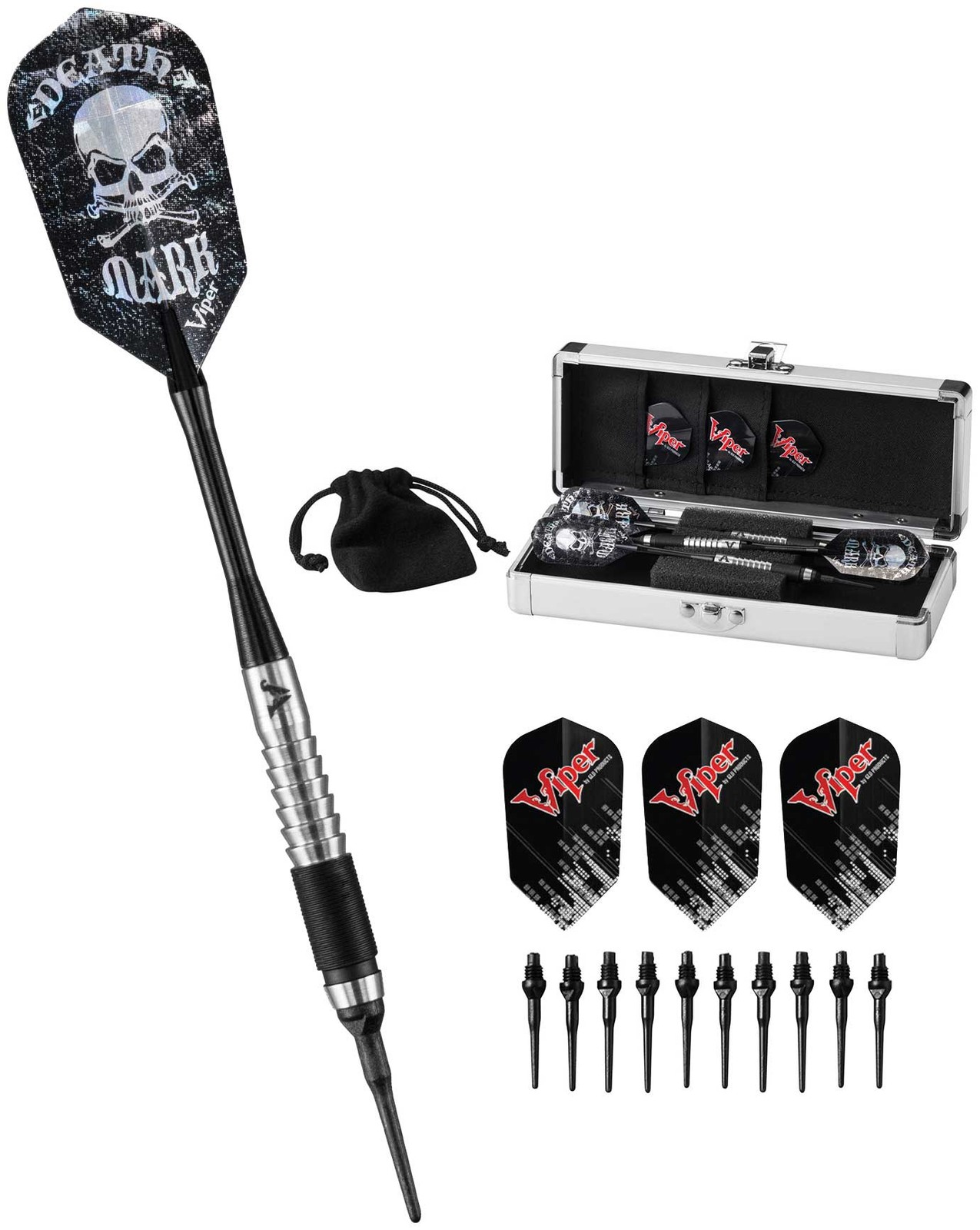 Viper Desperado 80% Tungsten Death Mark Soft Tip Darts 1 Knurled Ring 18 Grams