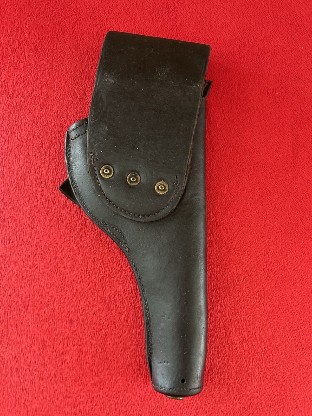 WWI US Army M1909 Military Leather Holster For M1917 .45 Revolver G&K 1918