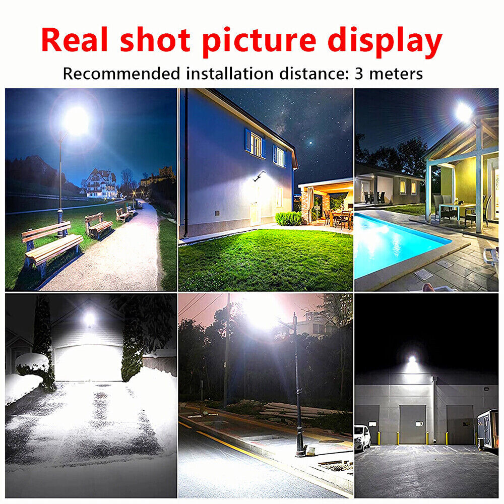 Commercial 1000000LM LED Outdoor Dusk to Dawn Solar Street Light Road Area Lamp