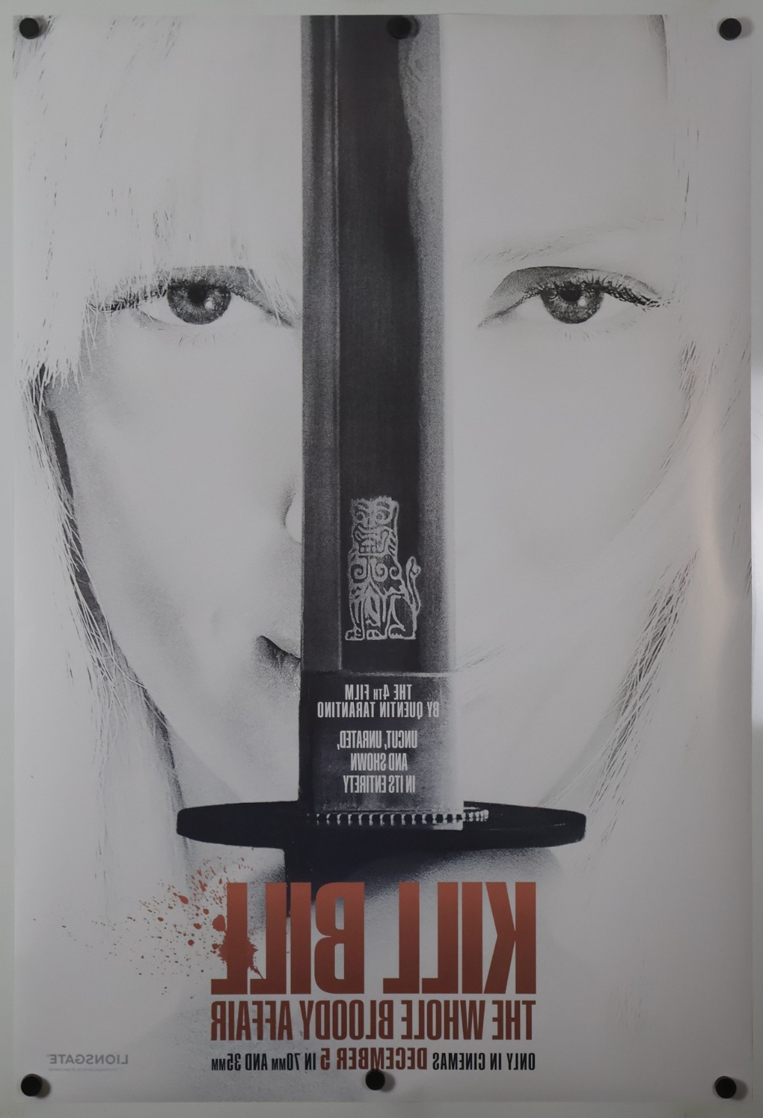 Kill Bill Whole Bloody Affair original DS movie poster 27x40 INTL Rerelease Adv