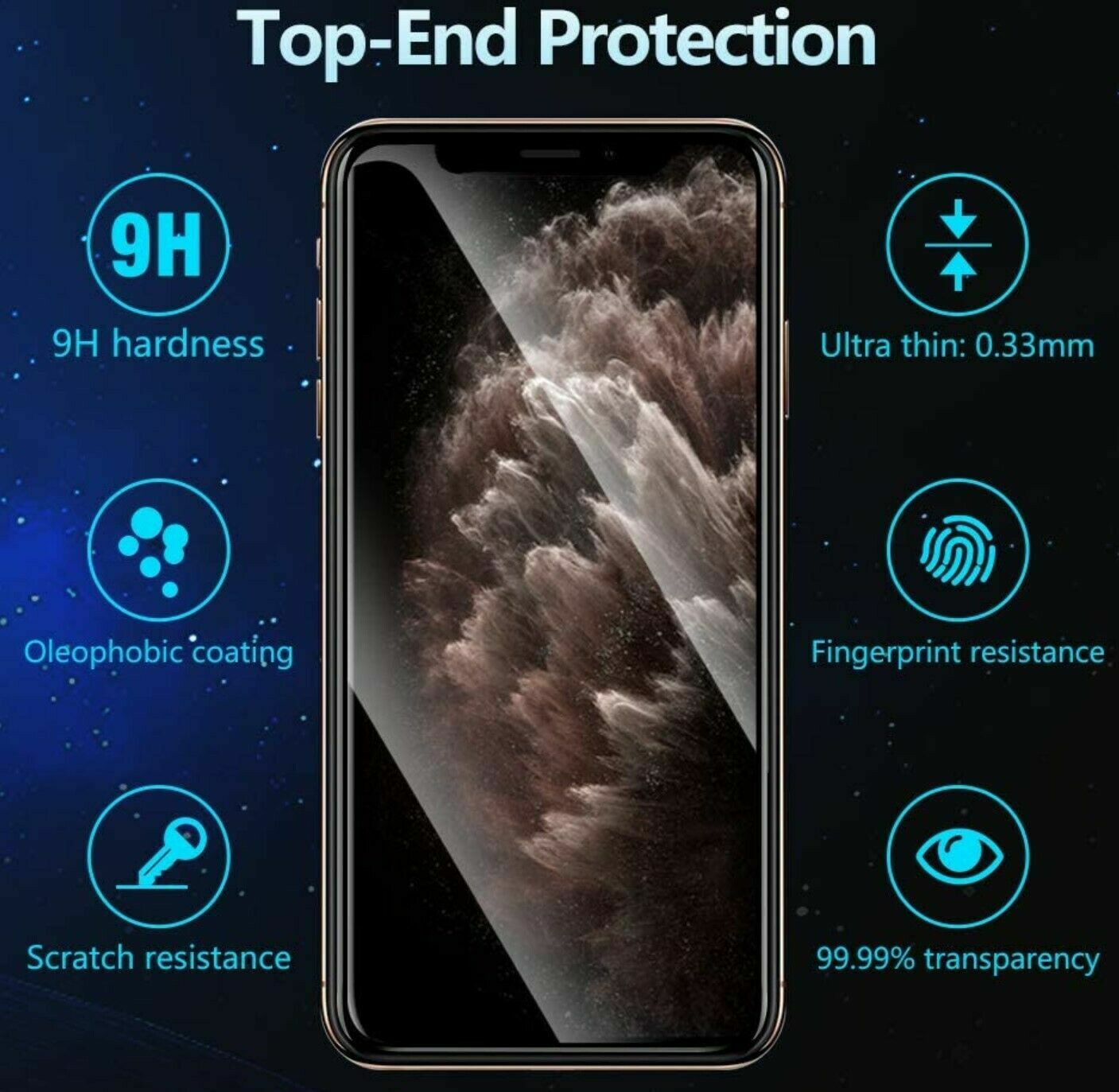 Full Coverage Tempered Glass Screen Protector For iPhone 14 15 16 17 Pro MAX LOT