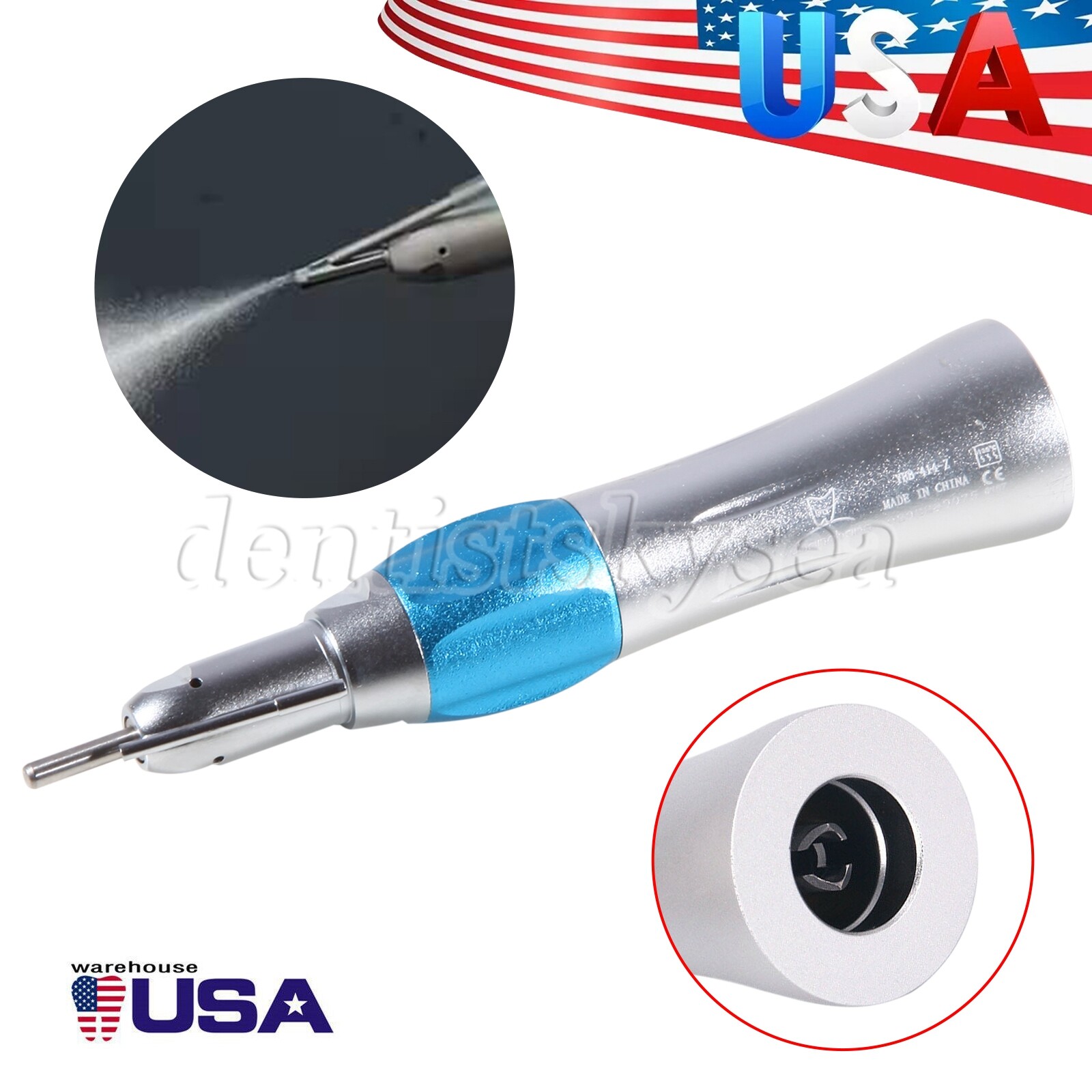 Dental 1:1 Surgical Implant Straight Handpiece With External Irrigation Pipe US