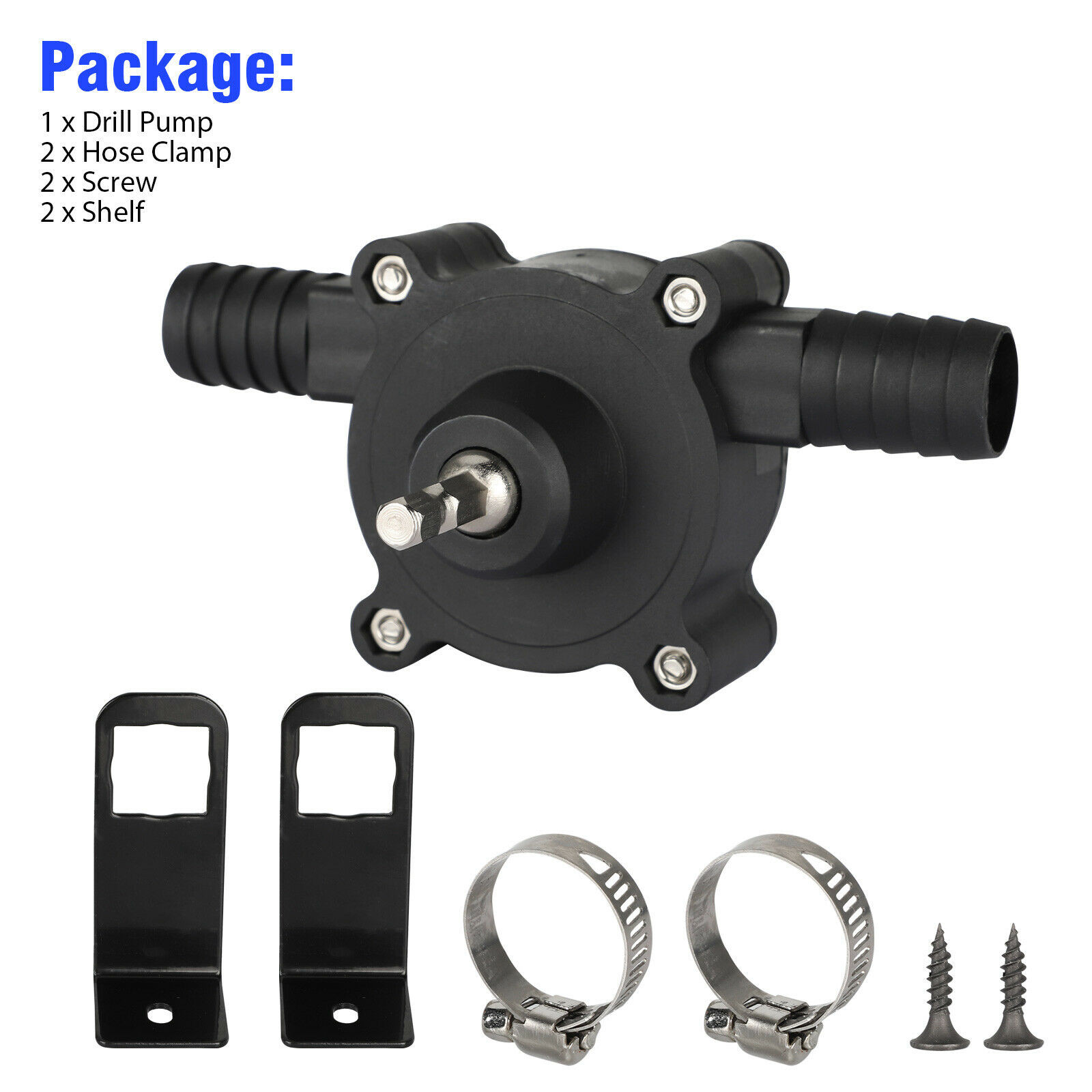 Portable Electric Drill Drive Self Priming Pump Water Oil Fluid Transfer Pumps