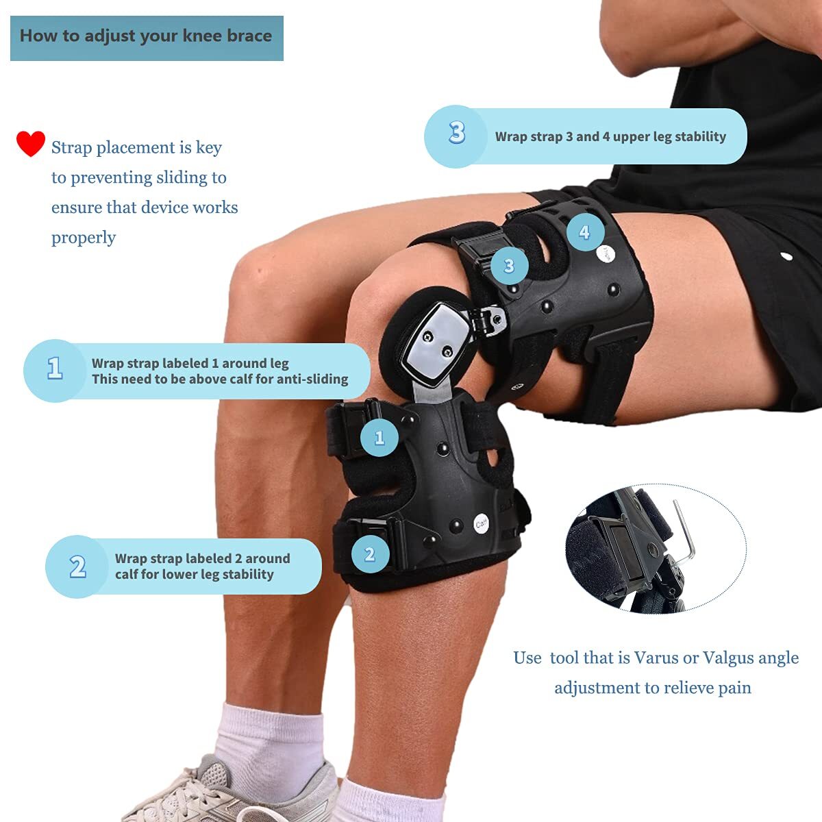 OA Unloader Knee Brace, Osteoarthritis of the bone on bone Knee Support