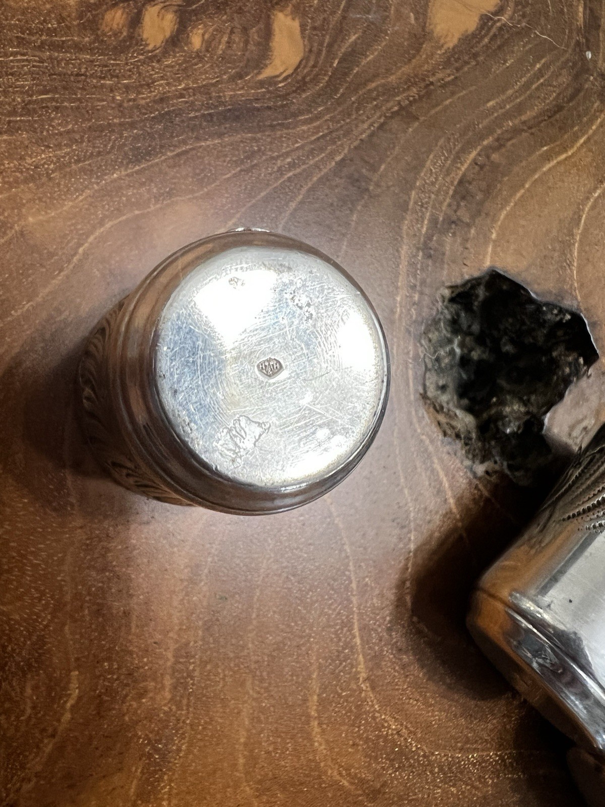 Antique Victorian French Sterling Silver Julep Cup Timbale Floral Hallmarked