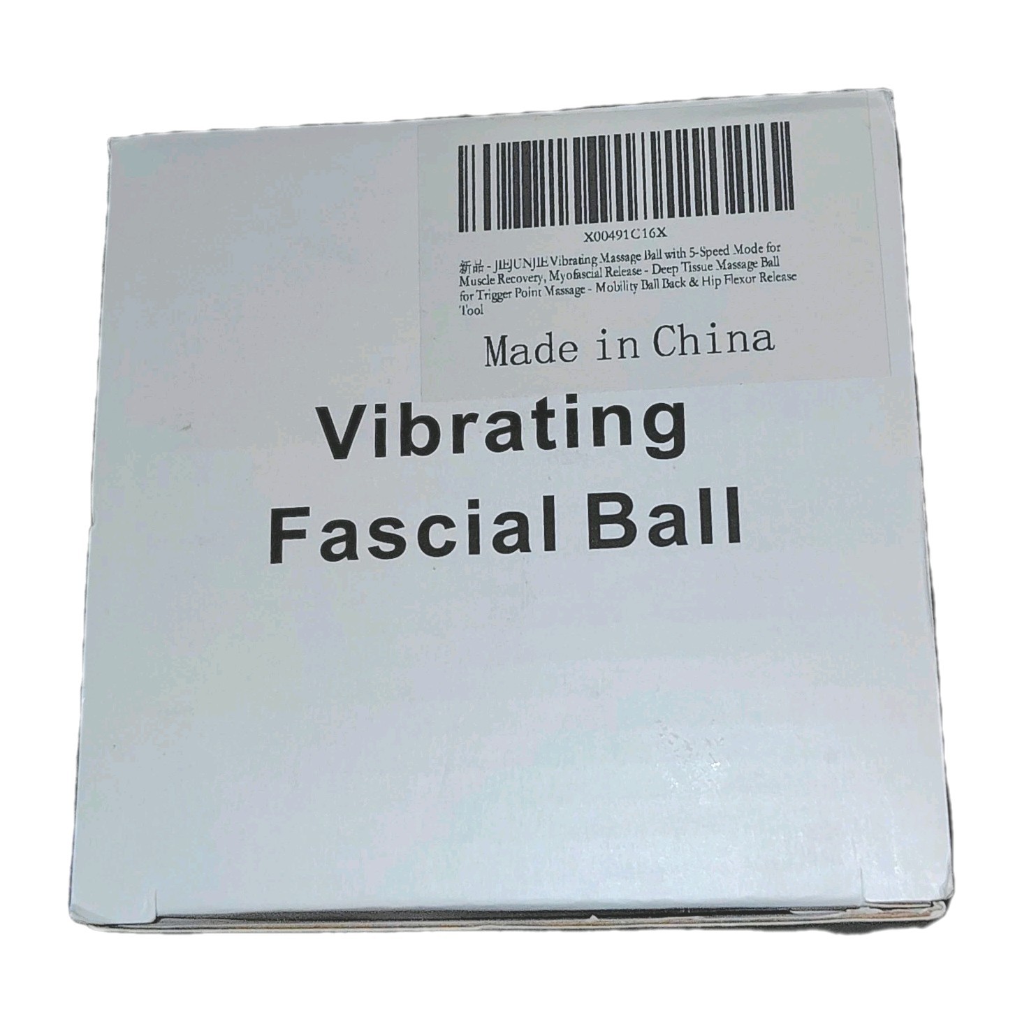 JIEJUNJIE Vibrating Massage Ball with Heat, 5 Modes, Memory, Myofascial Relea...