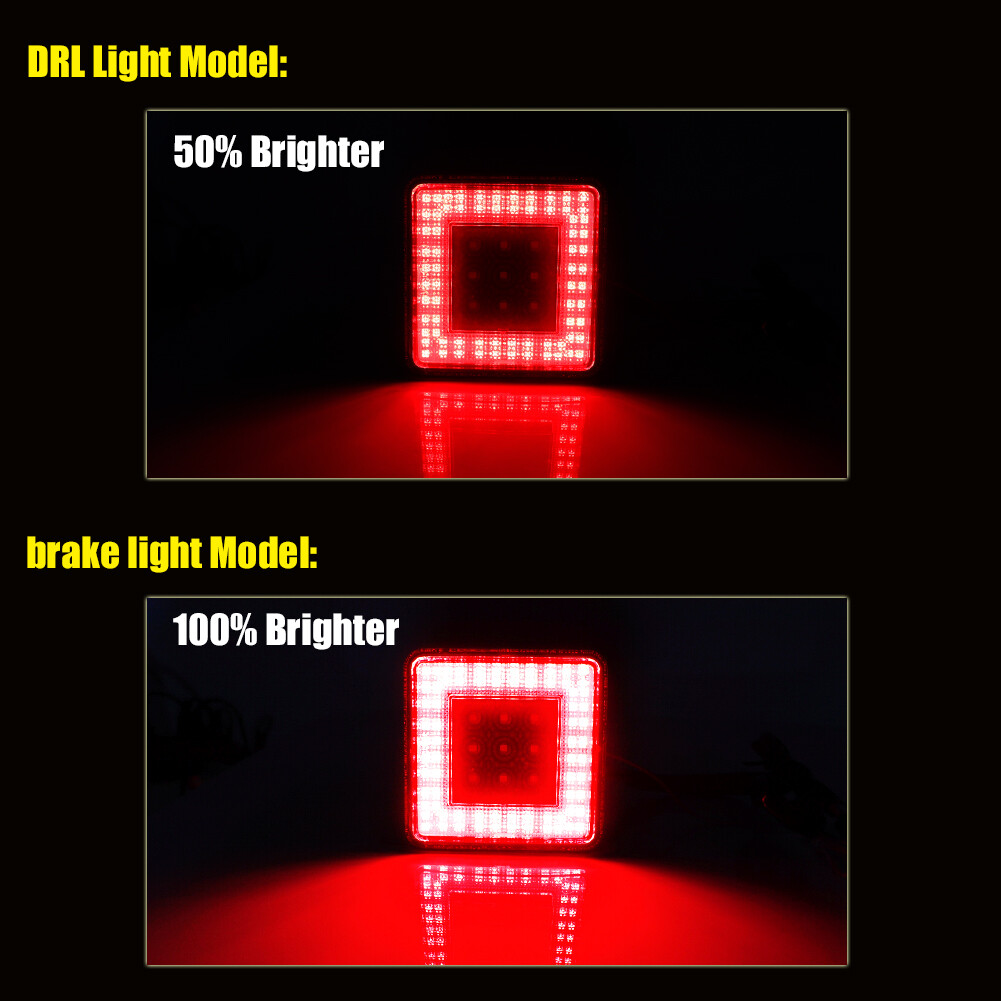 2" LED Super Bright Brake Backup Light Trailer Hitch Cover For Towing & Hauling