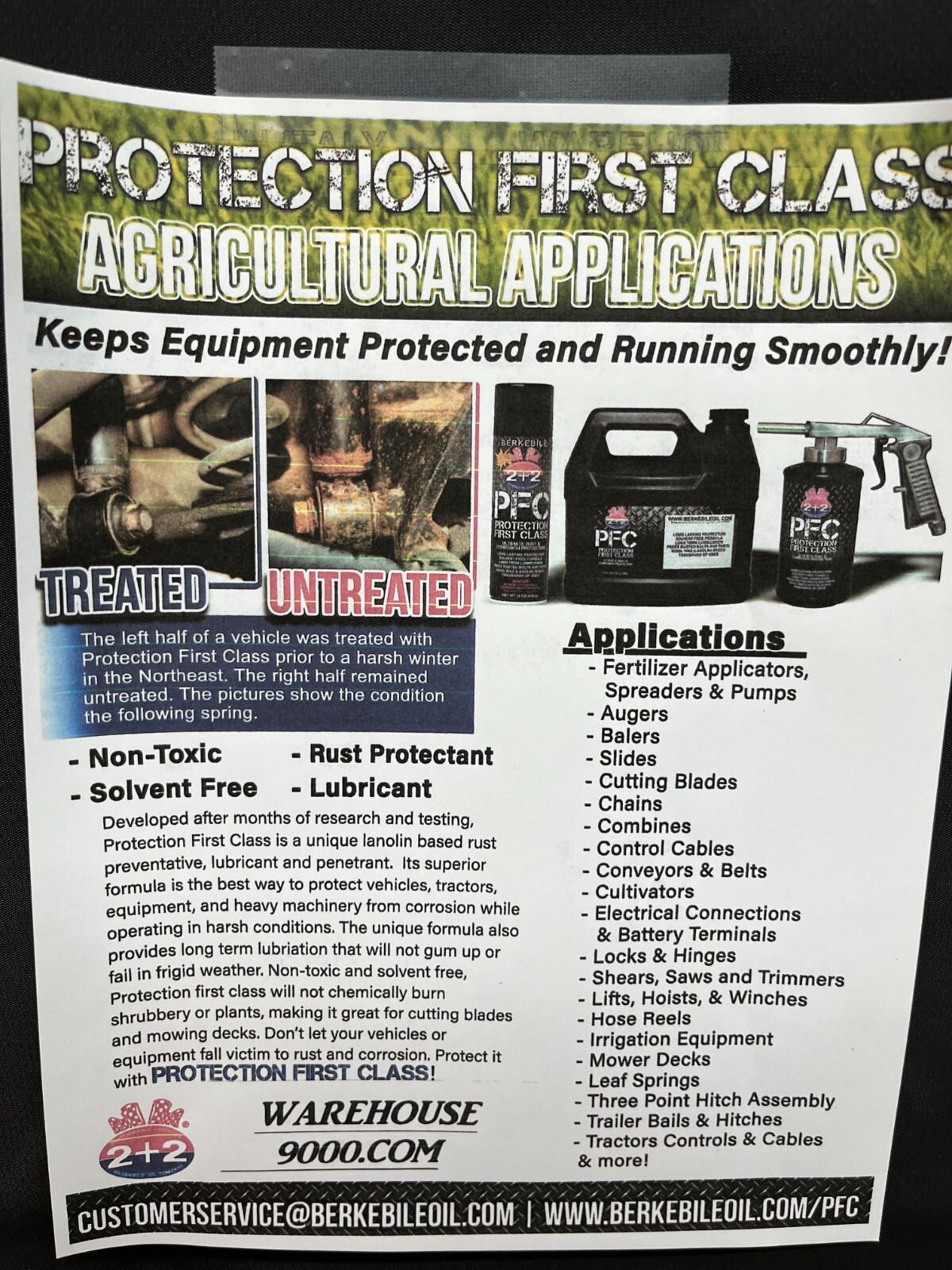 " BLACK " PFC 1- GALLON Rust Proofing Undercoating Made in the USA !