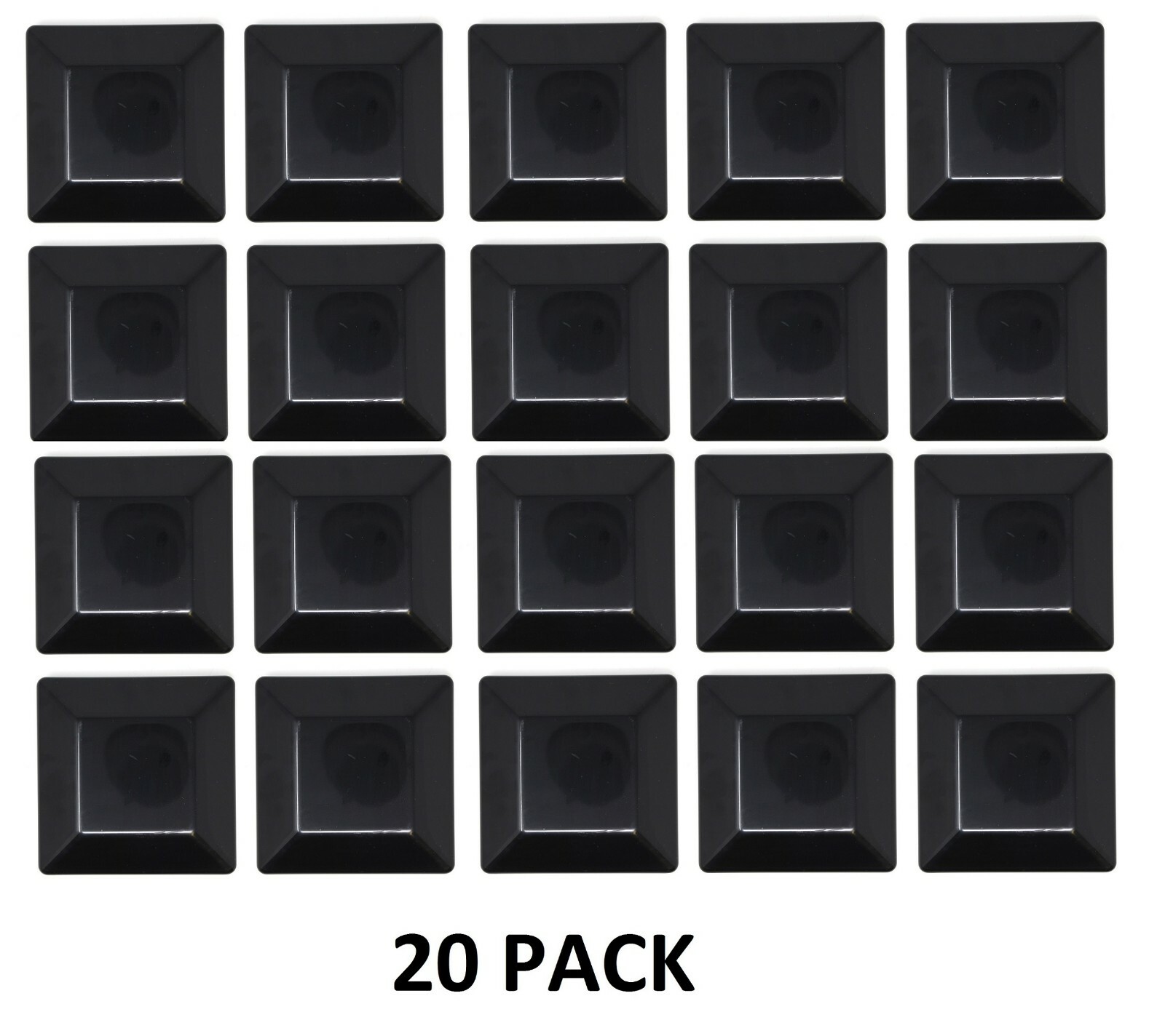 Plastic Fence Post Black Caps 6X6 (5-5/8" x 5-5/8")