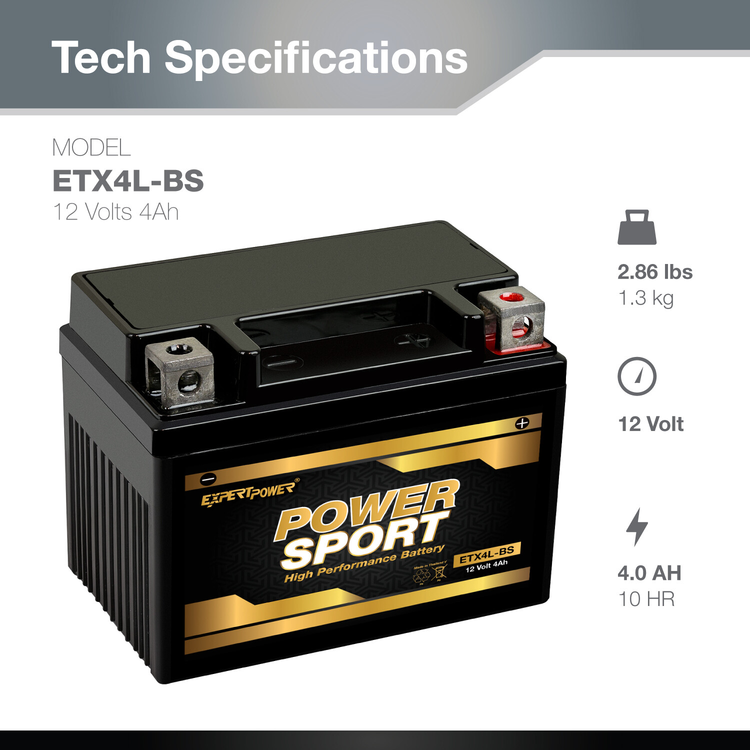 YTX4L-BS SLA Battery for ATV Quad Dirt / Pit Bike 50/70/110/125 CC