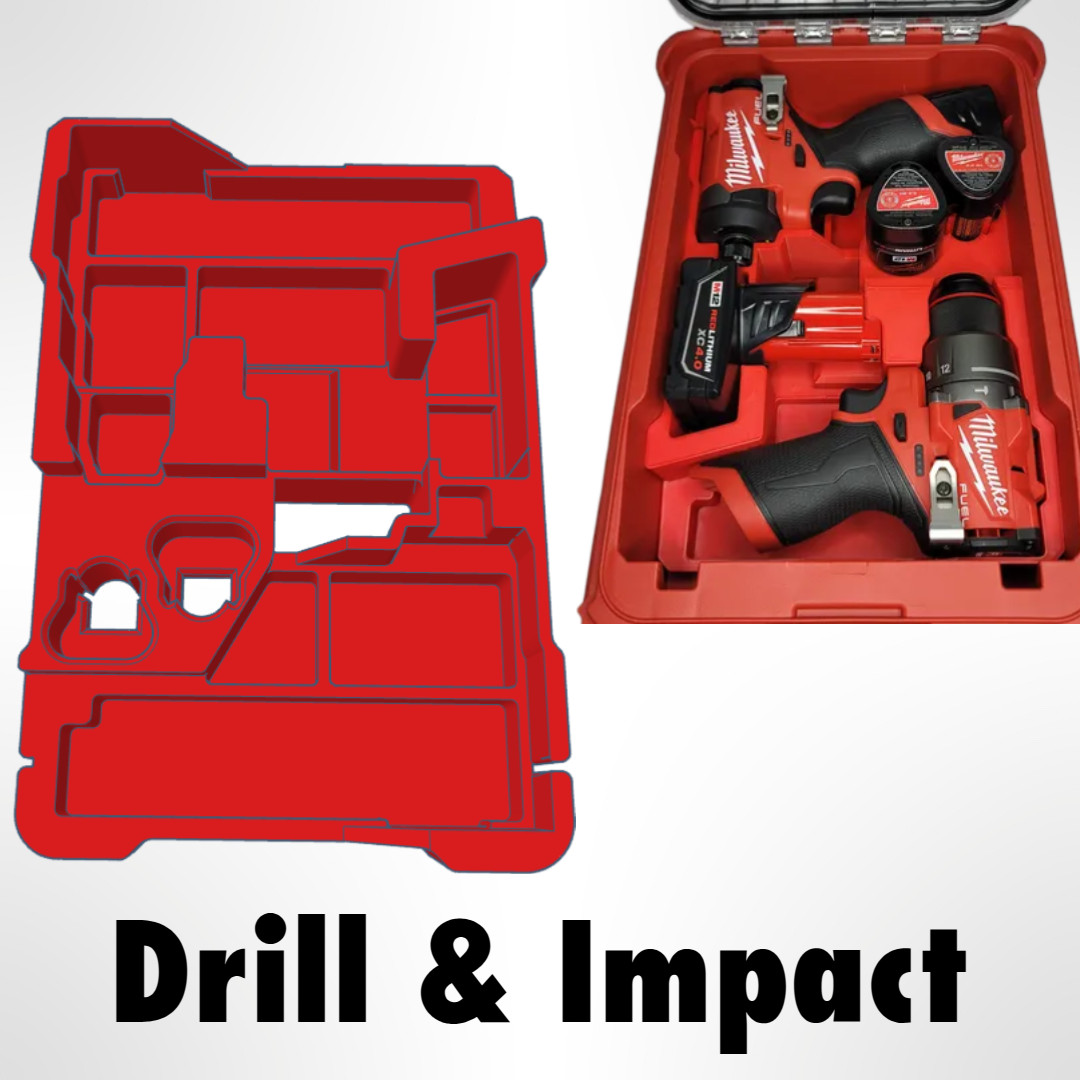 Insert For M12 Drill & Impact Gen 3 Milwaukee Packout 48-22-8435 Hidden AirTag