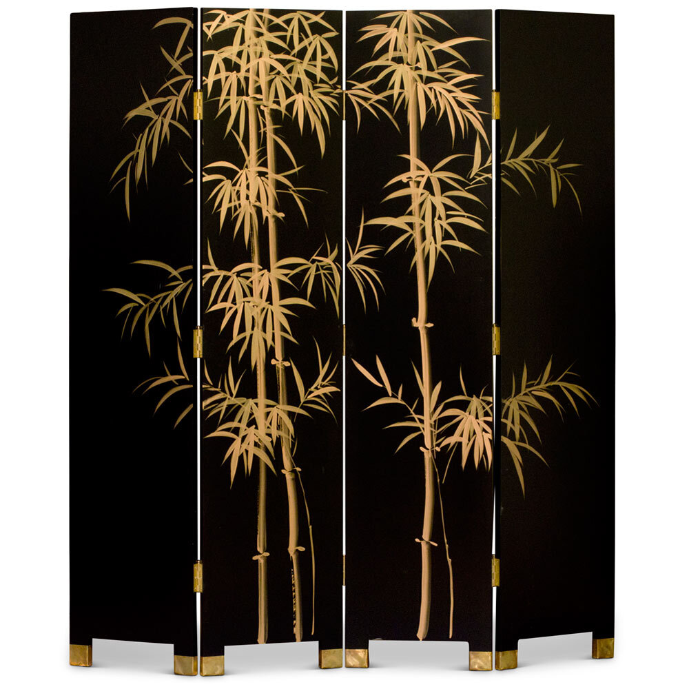 US Seller - Silver Leaf Cranes in Lotus Pond Asian Floor Screen