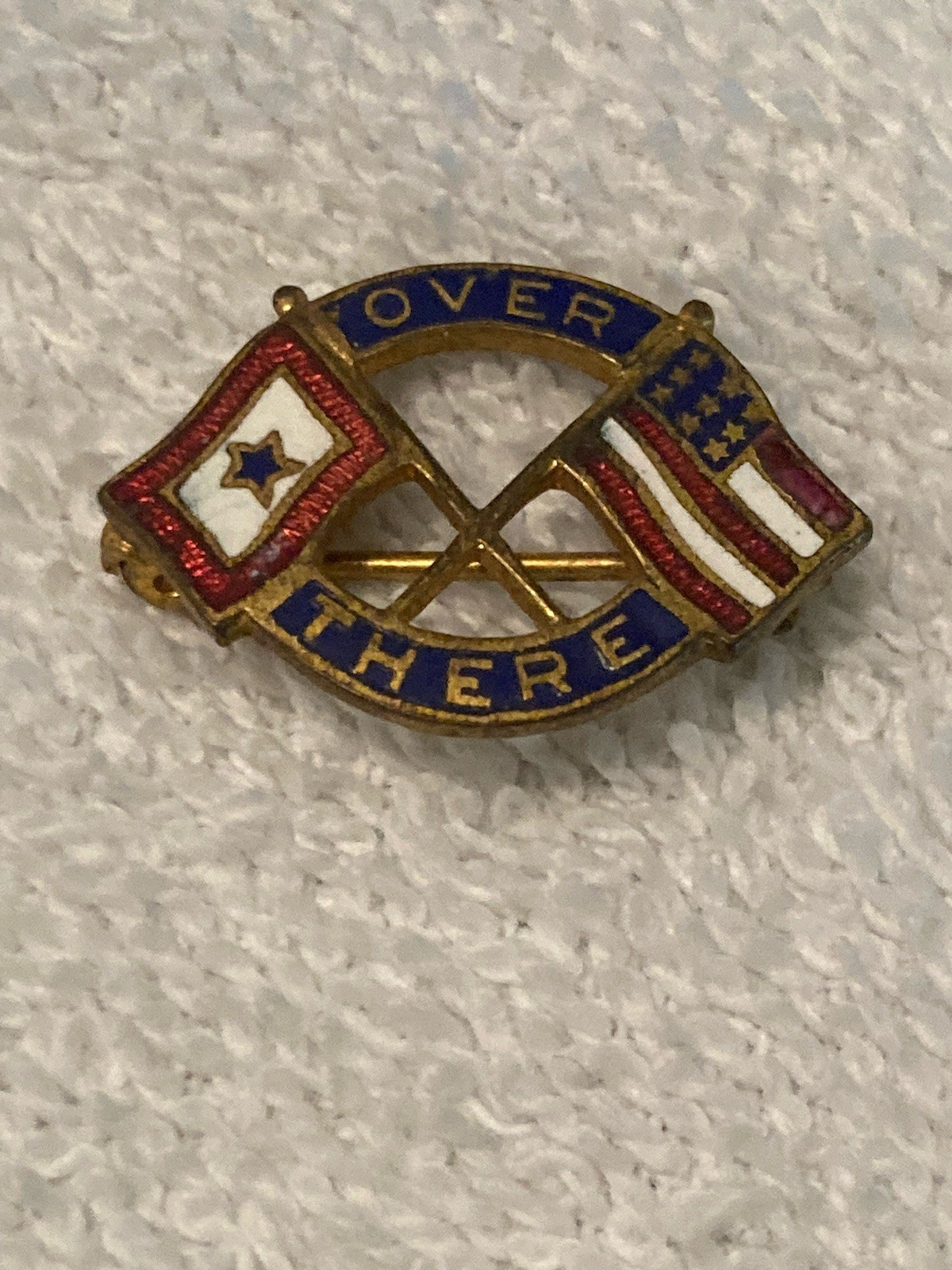 WWI US “Son in Service” Blue Star Over There Pin