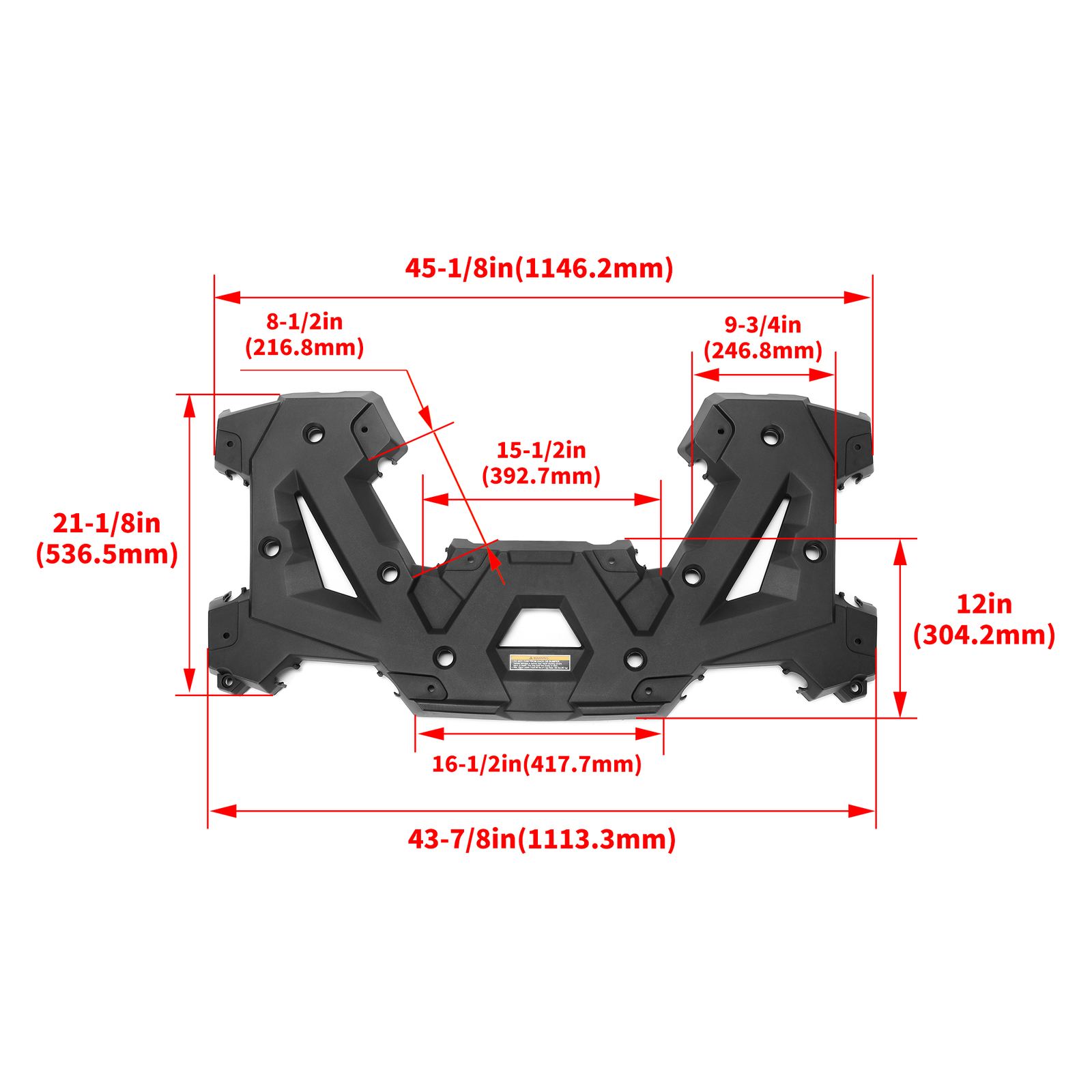 Black Rear Body Rack Assembly For 2014-2024 Touring SP Polaris Sportsman 570 450
