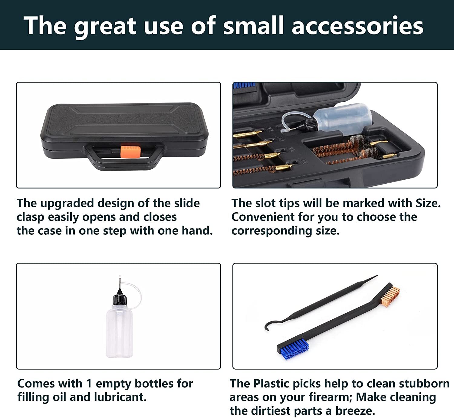 Elite Version for 5.56 Cleaning Kit .22 Rifle Gun Cleaning Kit with Bore Chamber