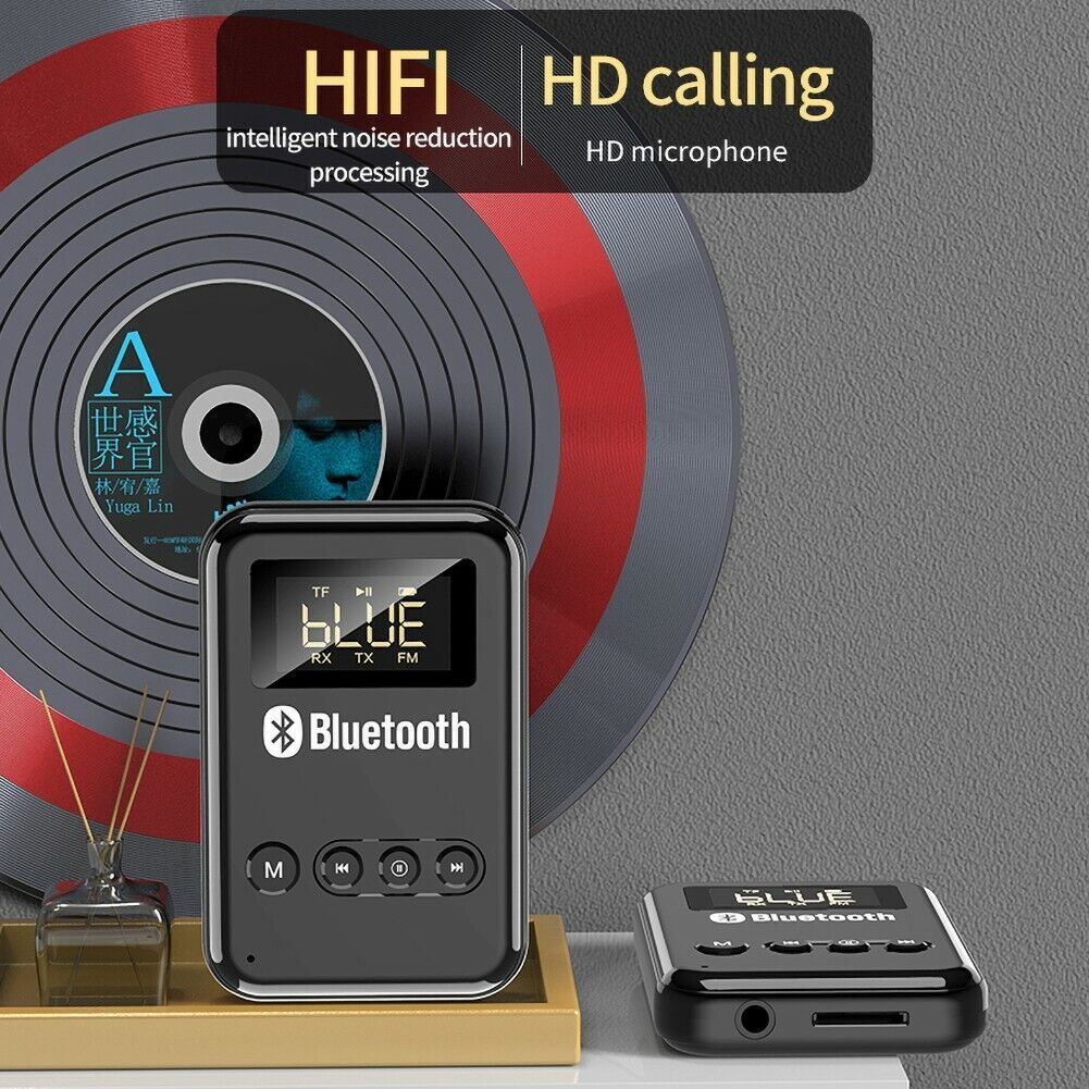 USB Bluetooth 5.0 Transmitter Receiver 4in1 Wireless Audio 3.5mm Aux Car Adapter