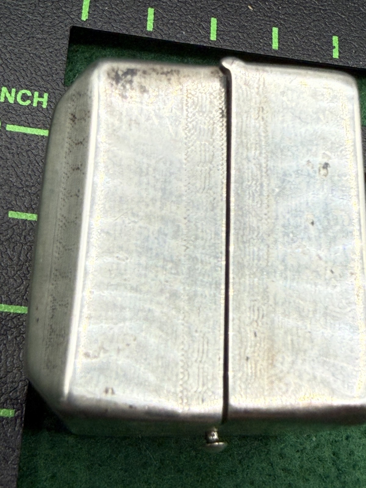 VINTAGE STERLING RING BOX HAS A MONOGRAM SCUFF RECESSED BOTTOM