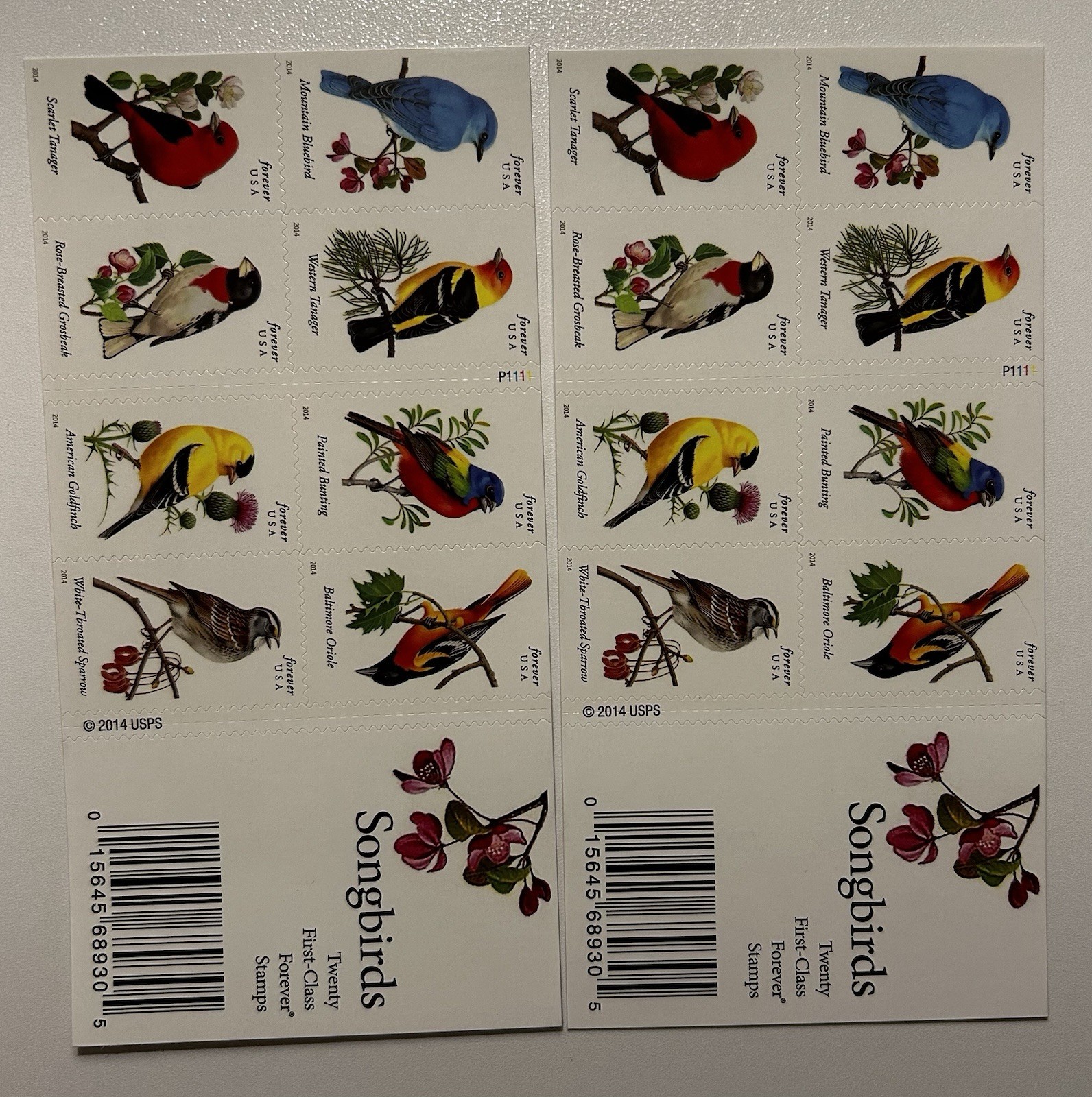 40 Songbirds Forever Stamps, Out Of Print, Scott 4882, FREE SHIPPING, Spring