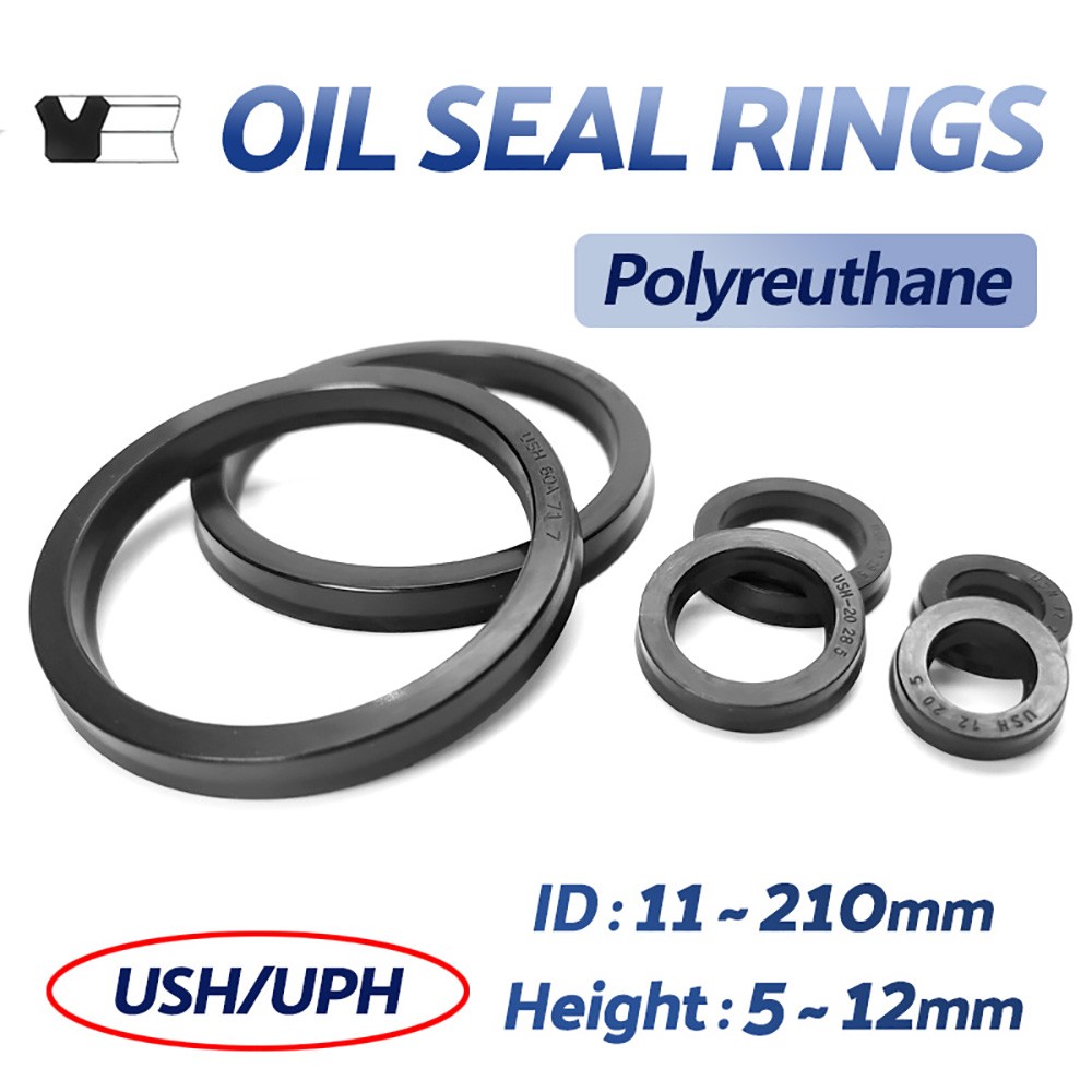 USH/UPH/Y/U-Cup Hydraulic Rod Piston Oil Seal Rings Ø 11-210mm Height 5-12mm NBR