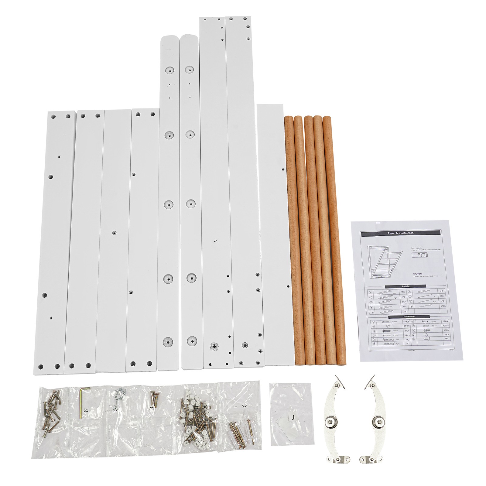 Wall Mounted Clothes Drying Rack, Indoor Folding Clothes Drying Rack for Laundry