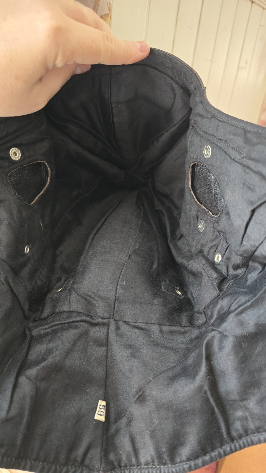 Leather Padded Helmet Flight Or Motorcycle Cap Ear Covers LARPING Cosplay Pilot