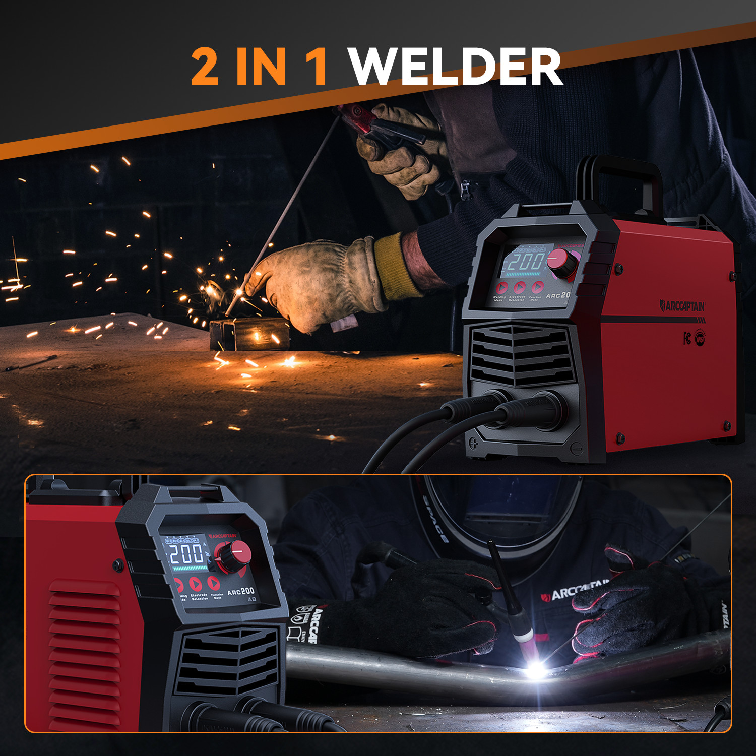 200A Stick Welder 110/220V ARC/MMA/Lift TIG Welding Machine IGBT Inverter Portab