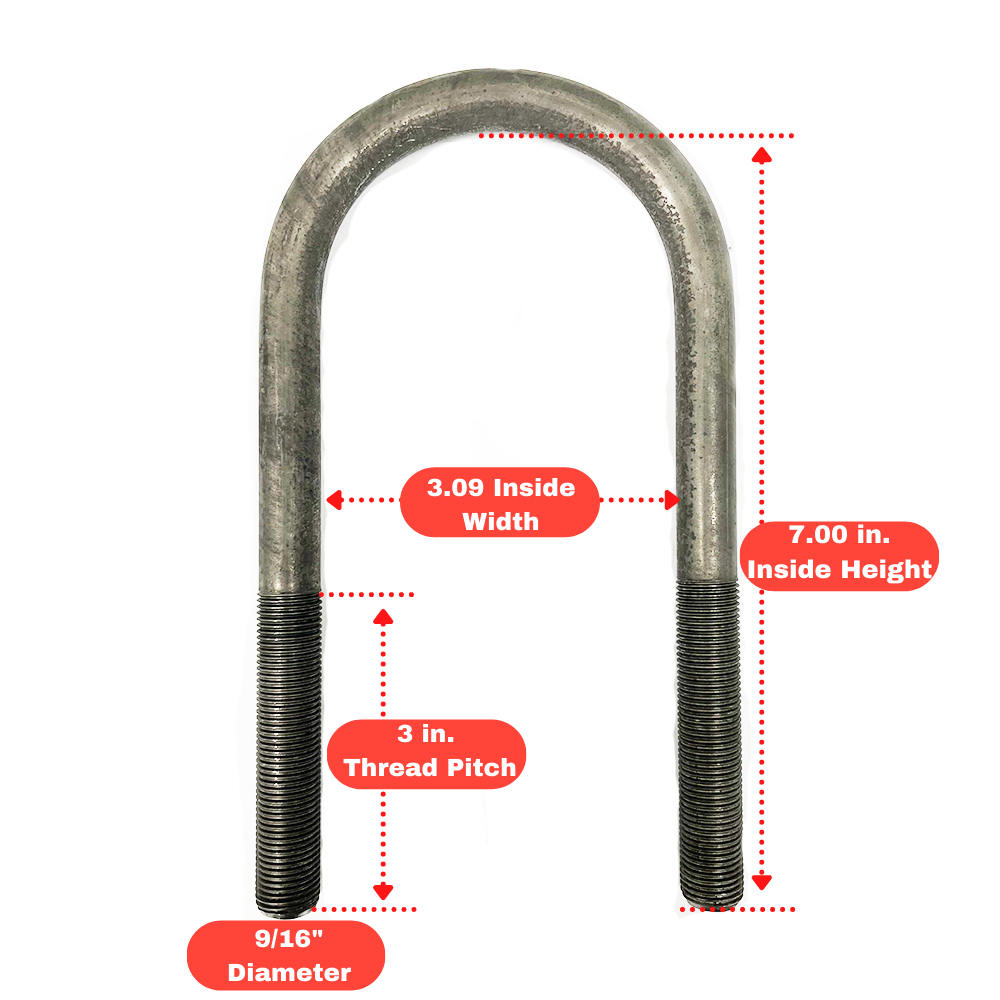 5,200 lbs. Dual Trailer Axle Suspension Kit (Leaf Springs, Hanger & U-Bolt kit)
