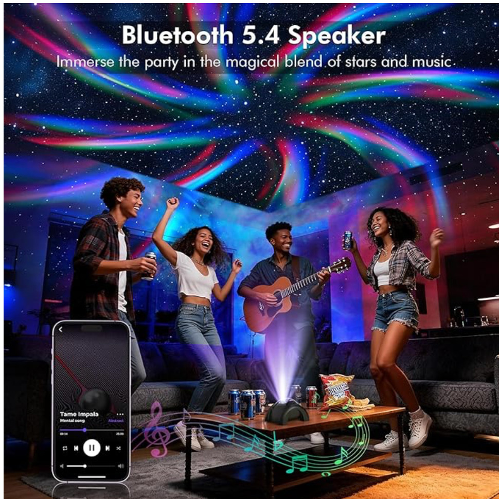 Dual Lens Galaxy Projector, 58 Light Effects Star Projector for Bedroom, Night L