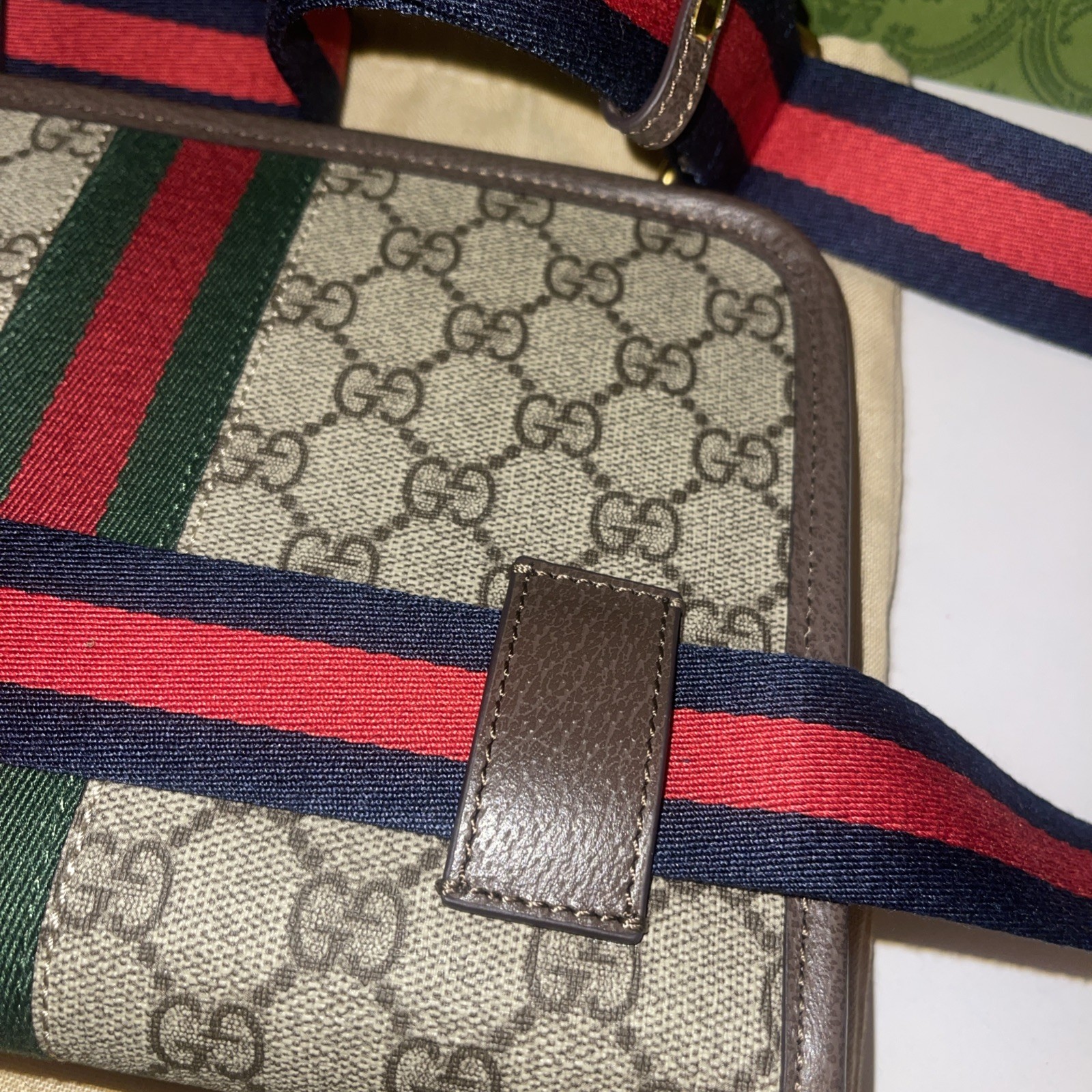 GUCCI GG SUPREME BELT BAG MATERIAL CANVAS