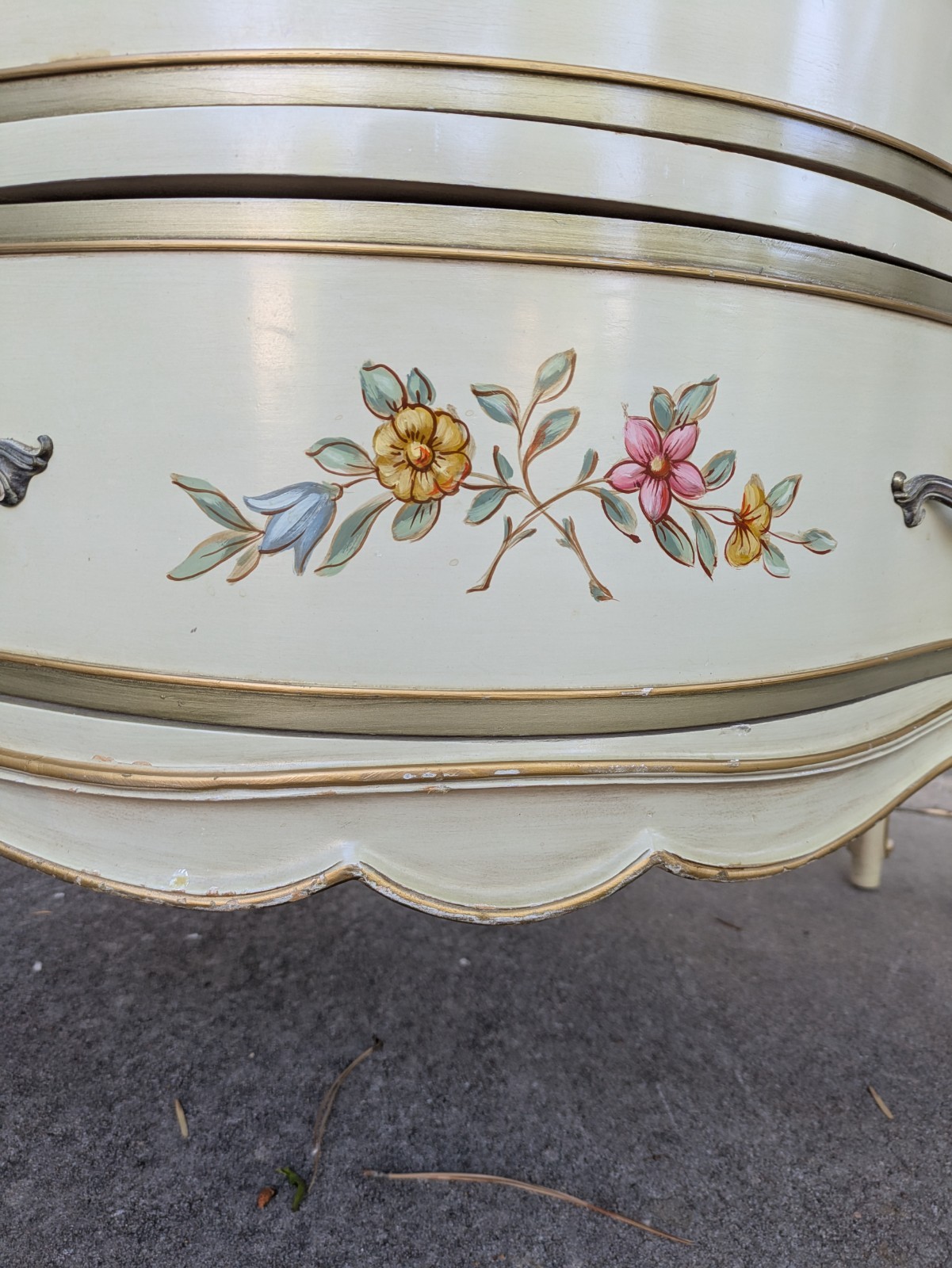 Vintage Drexel Touraine French Provincial Bachelor Dresser Chest of 3 Drawers