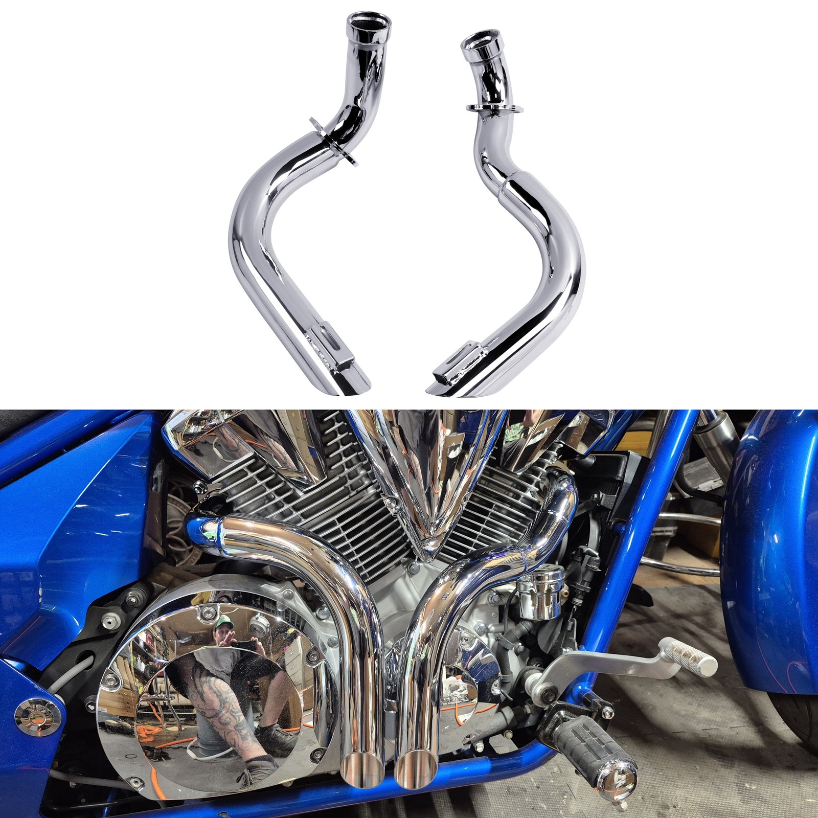 LAF Drag Pipes for Honda VT1300 Fury/Sabre/Stateline/Interstate 2010-2024