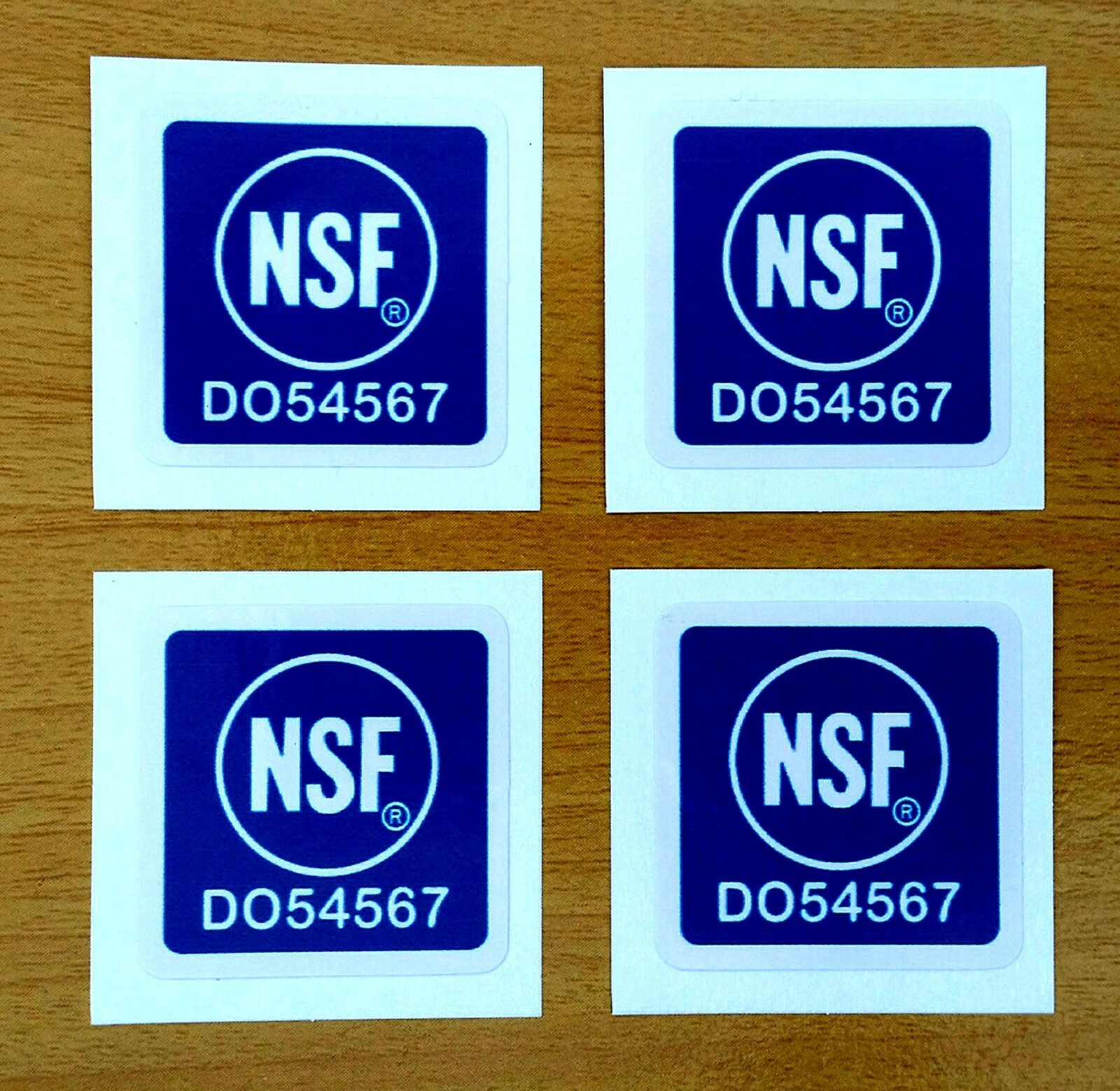 4 NSF SAFETY FOOD WATER BUILDING RESTAURANT ELECTRIC 1" x 1" VINYL STICKERS