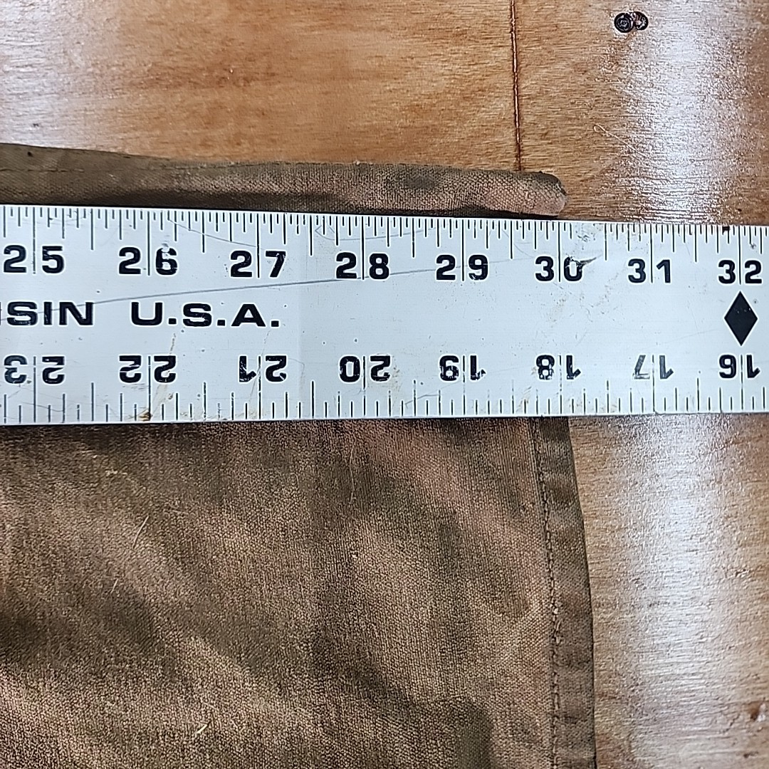 Vtg 40s Black Bear Brand Rain Tite Waxed Canvas Work Pants Button Fly Union Made