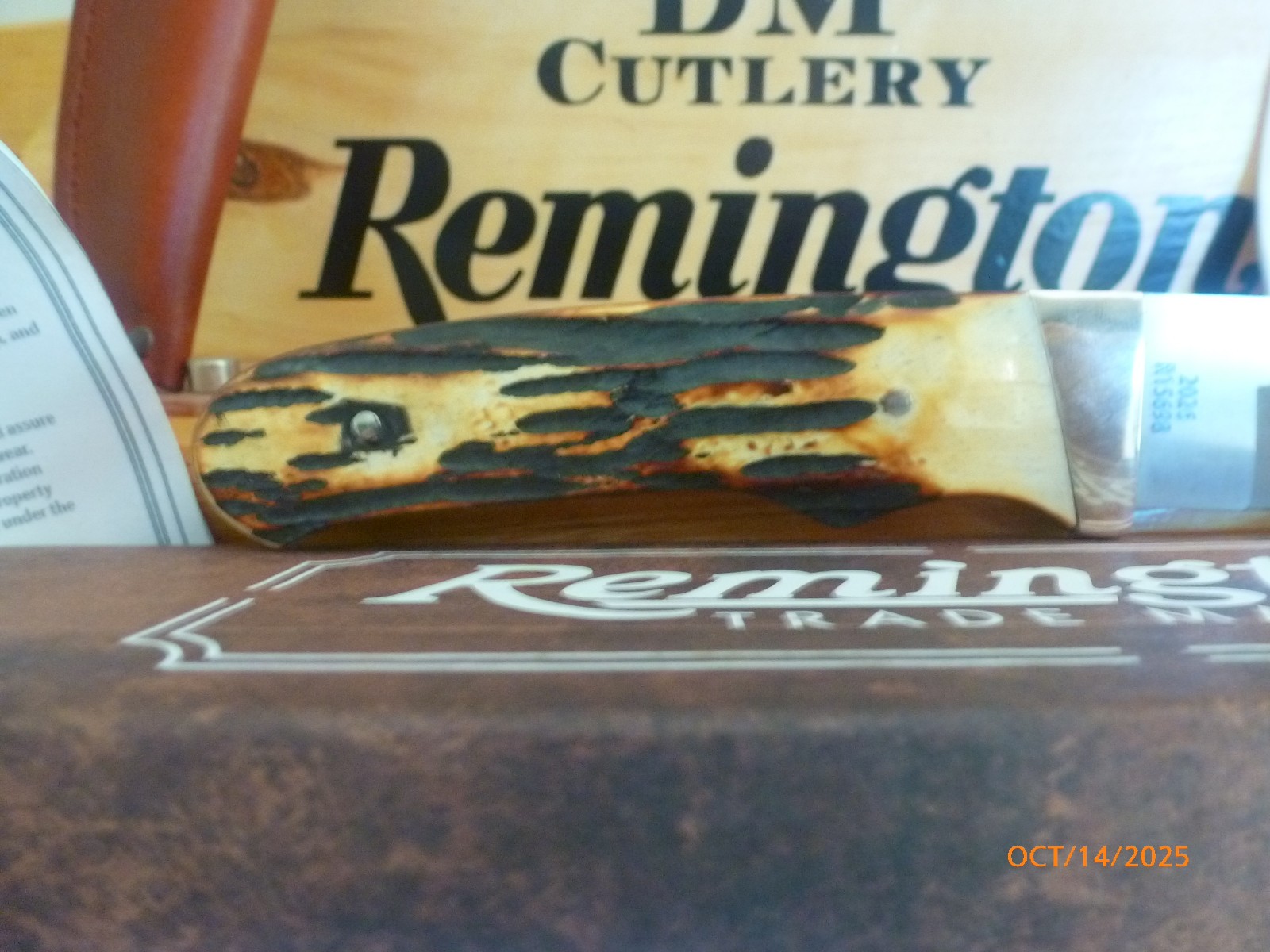 Remington 2026 Bullet Knife King of the Mountain Stag Bone Fixed Blade w/Sheath