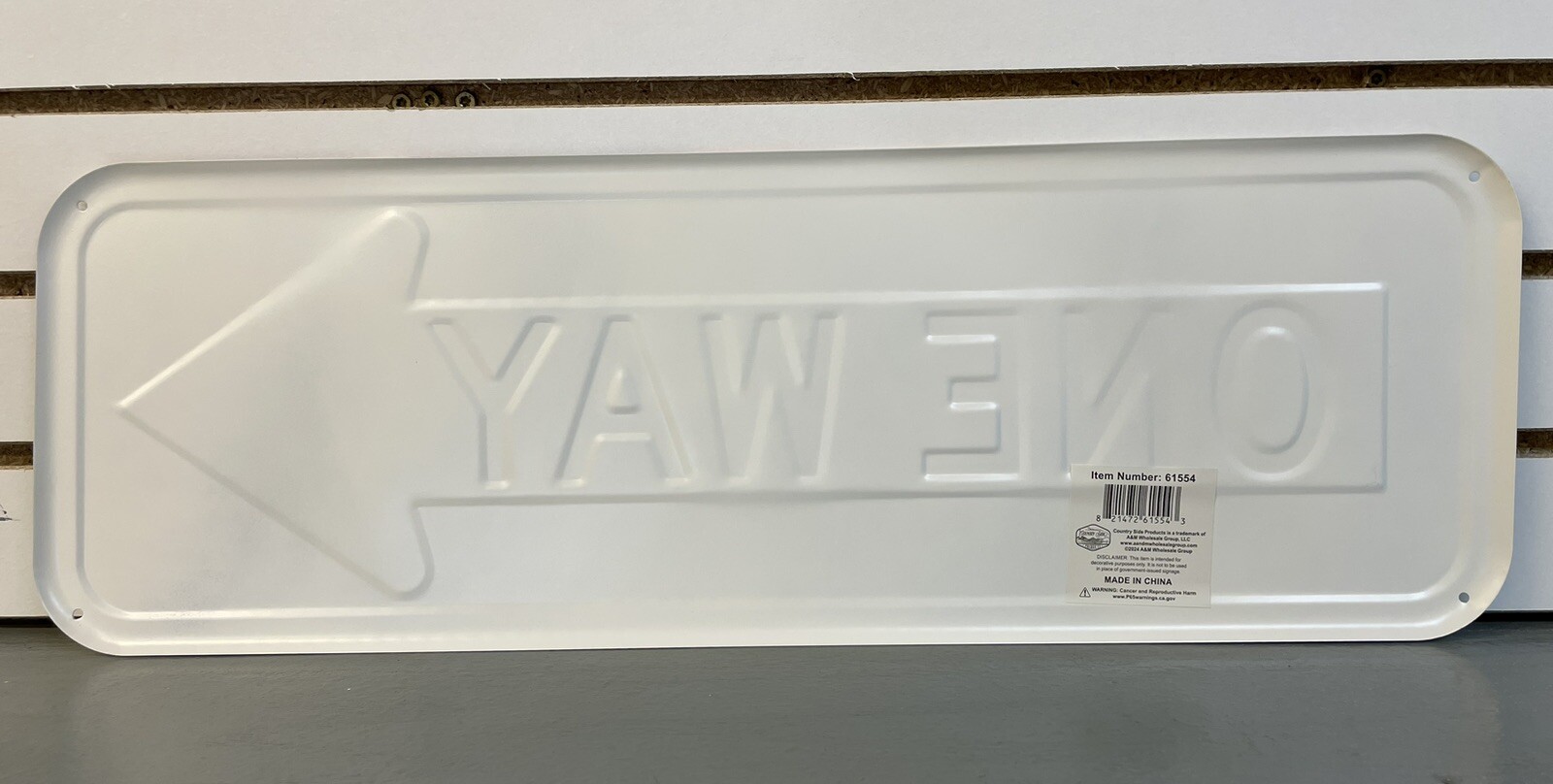 Reproduction ONE WAY Distressed Metal Street Sign Old Classic, Wall Decor 24”x8”