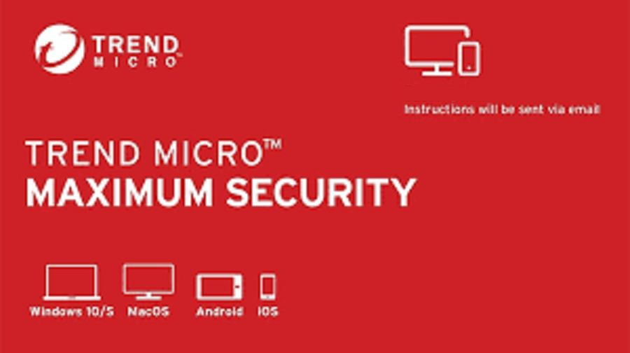TREND MICRO MAXlMUM, lNTERNET, ANTIVIRUS+ Security for 1-3 Years and 1-5 Devices