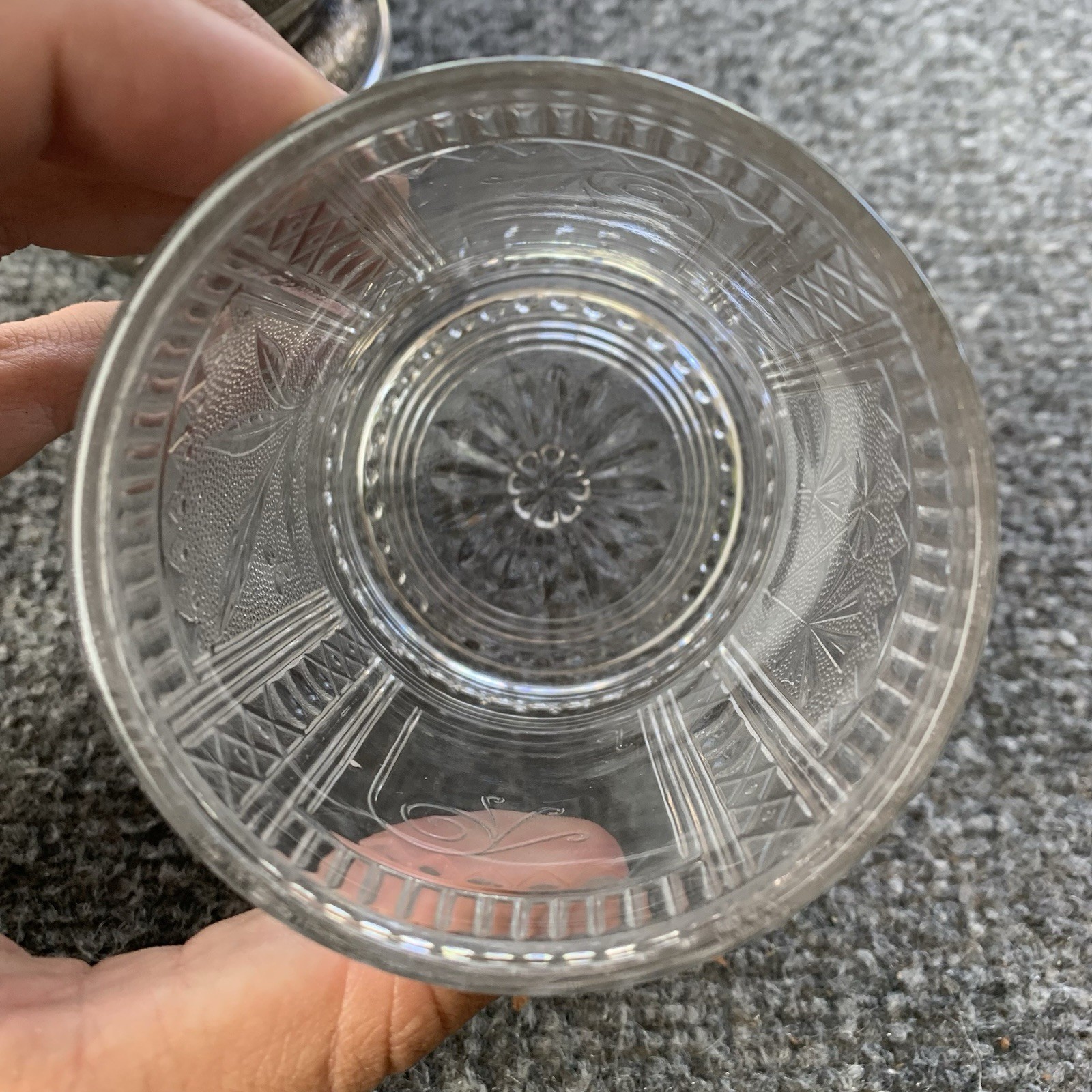 Antique Pairpoint Silver Plate Pickle Castor Clear Glass Marked 629 4913-z