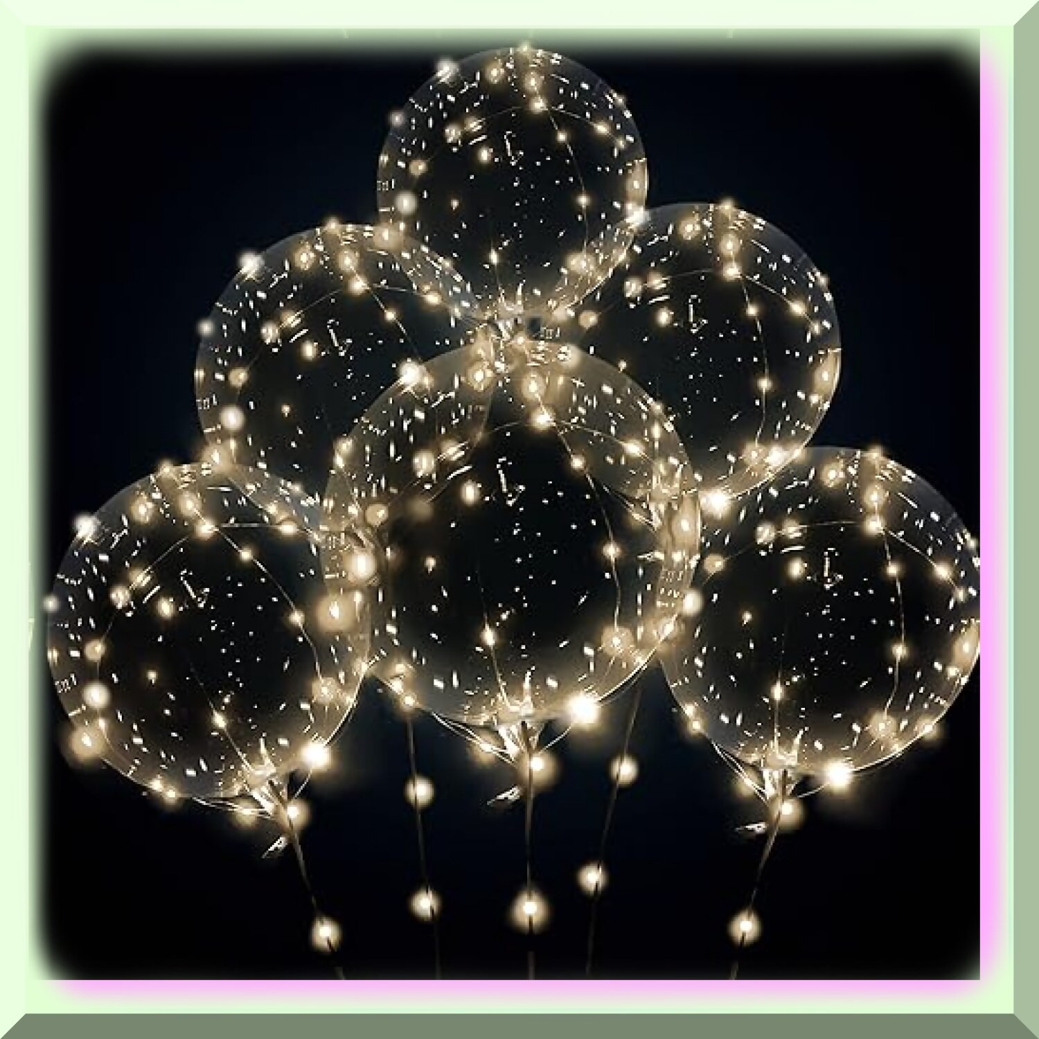 10 Warm White LED Balloons for Wedding Decor