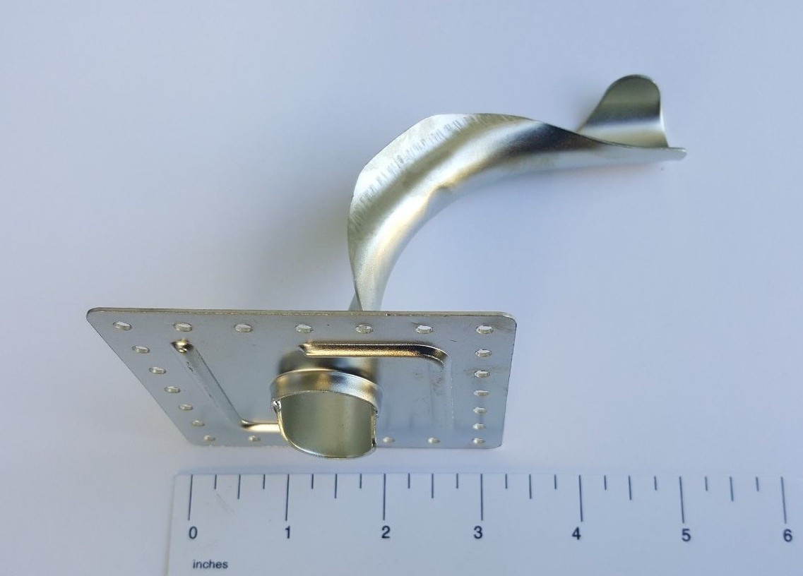 1 PIECE 1/2" PEX TUBING BEND SUPPORTS METAL WITH PLATE